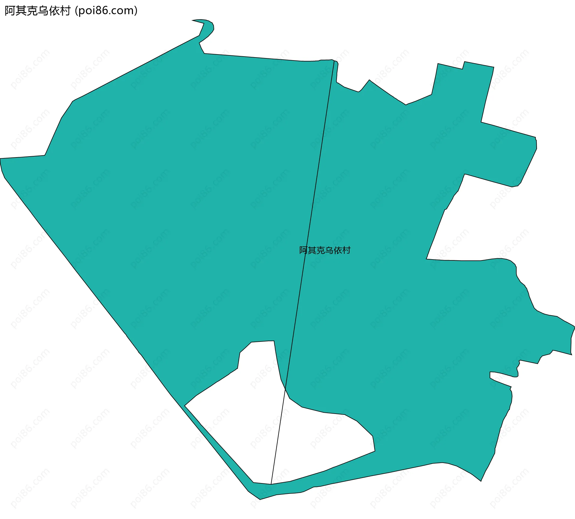 阿其克乌依村边界地图