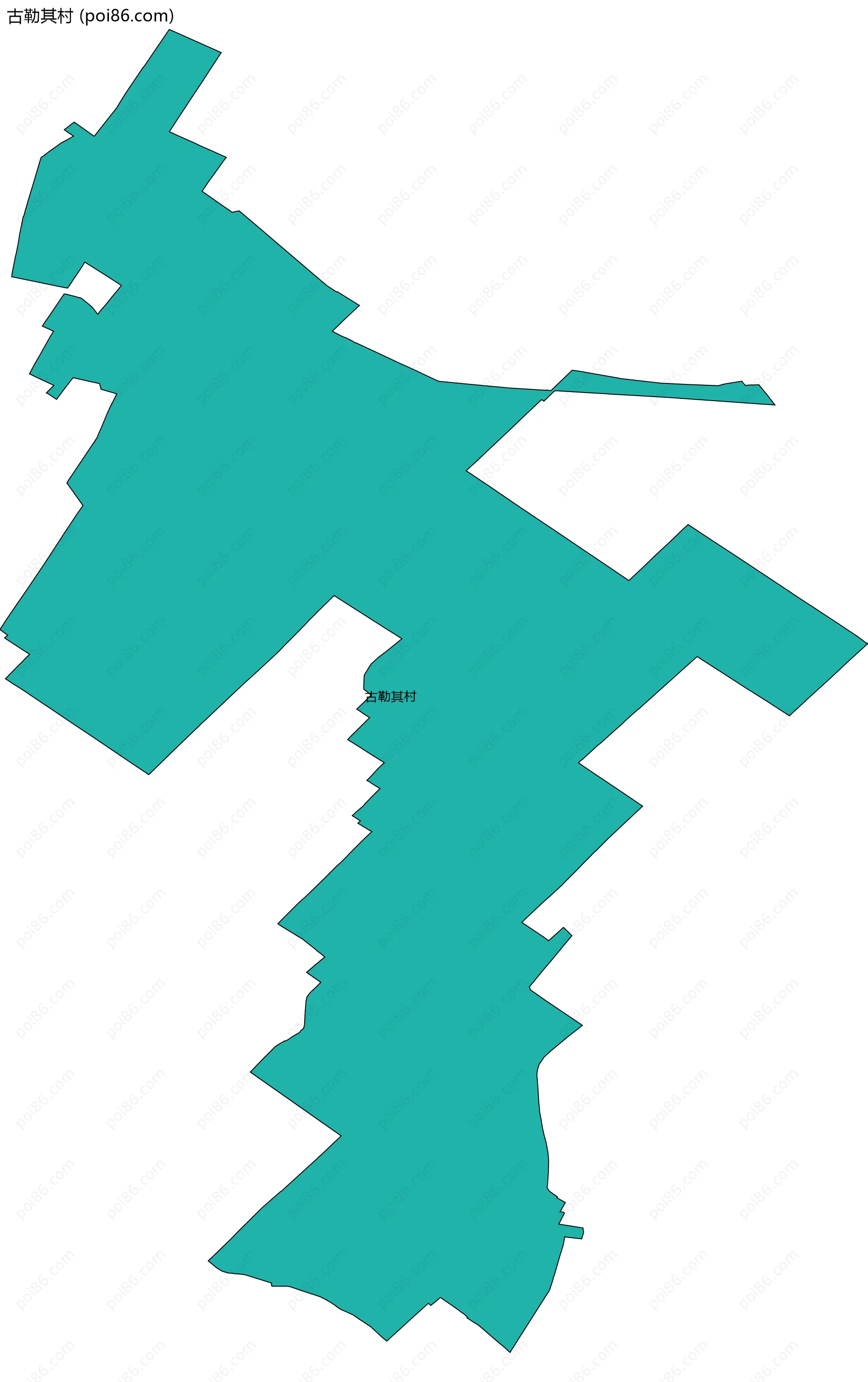 古勒其村边界地图