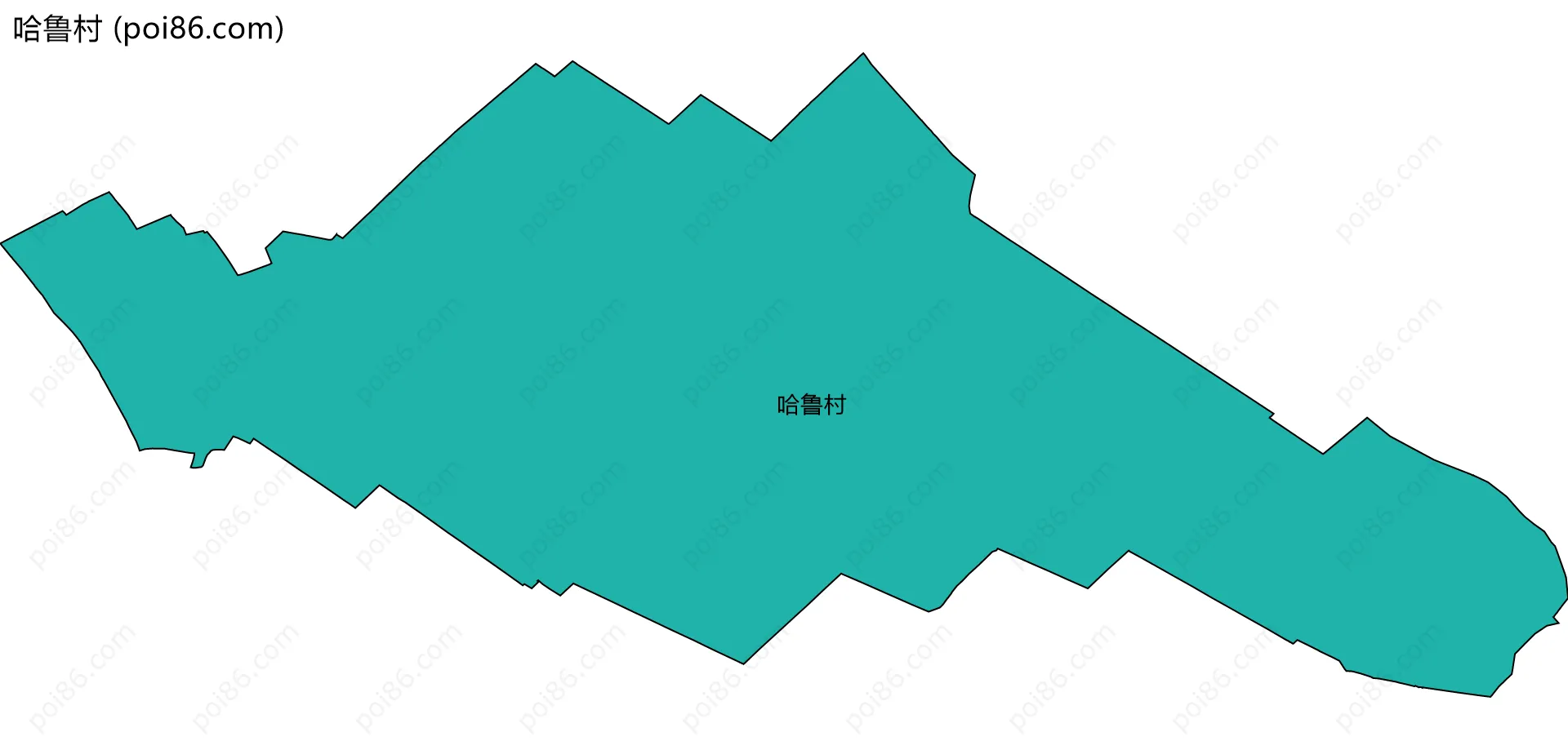 哈鲁村边界地图