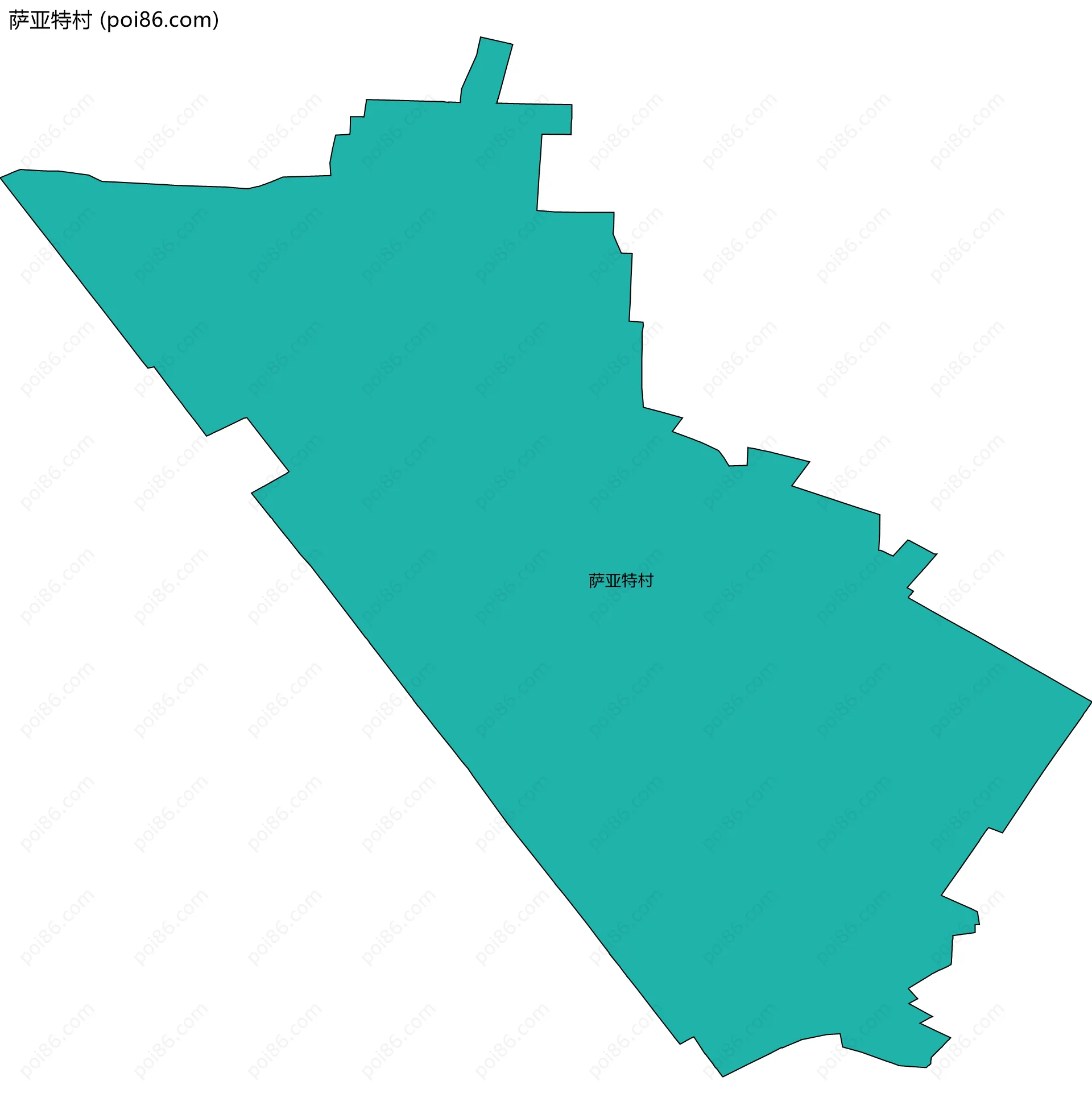 萨亚特村边界地图