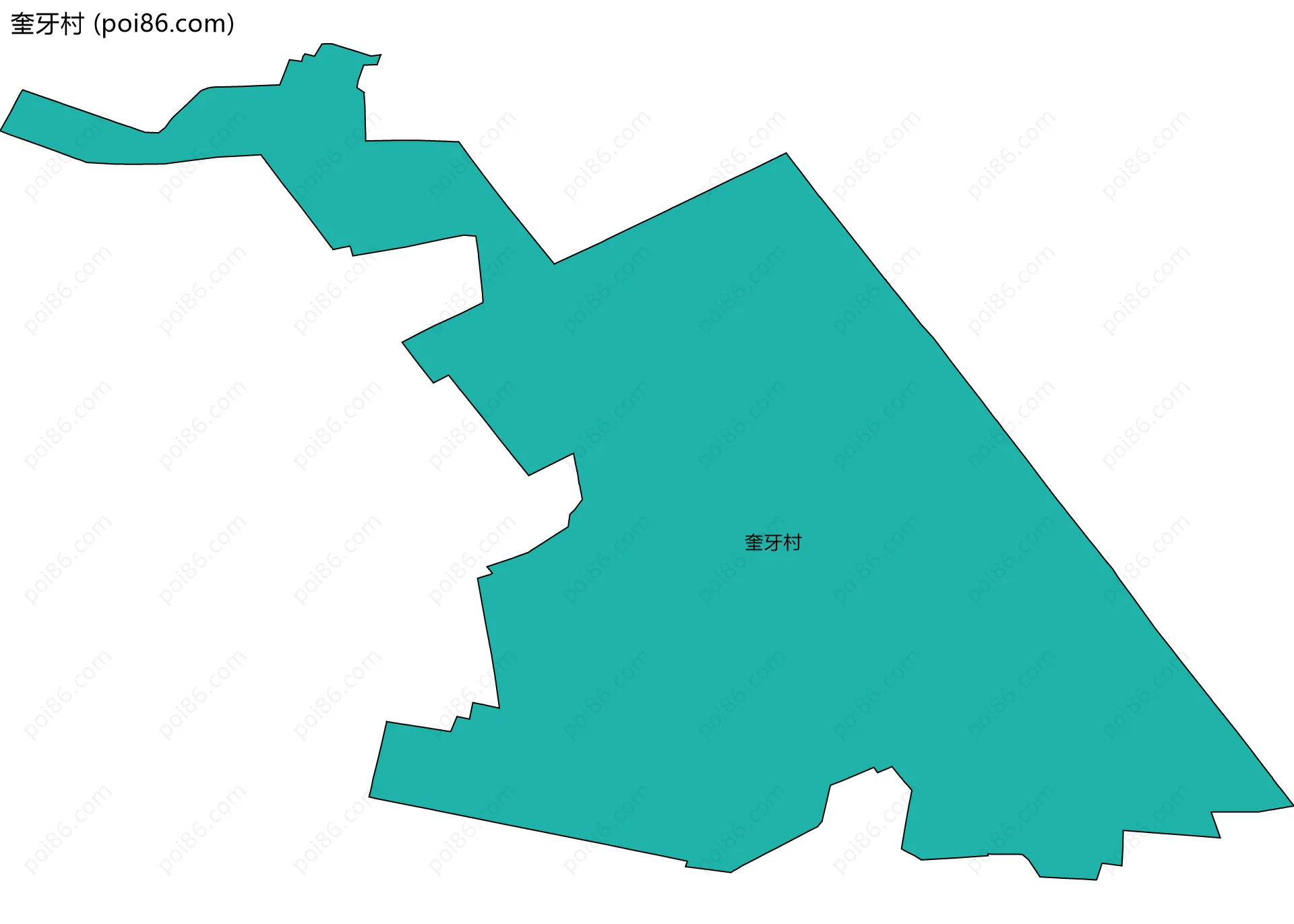 奎牙村边界地图
