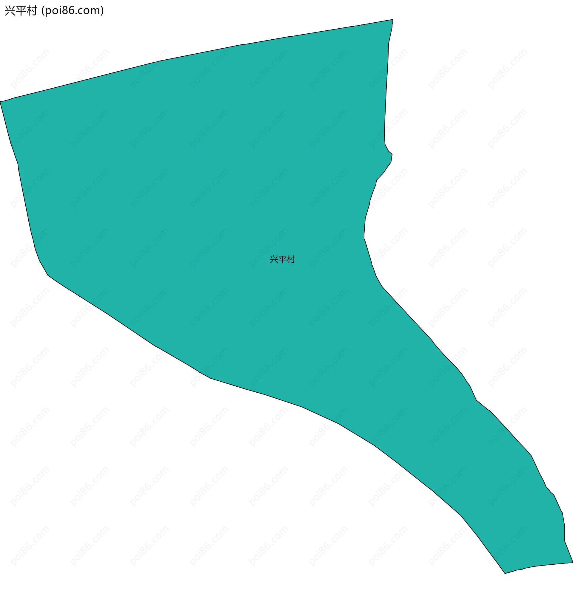 兴平村边界地图