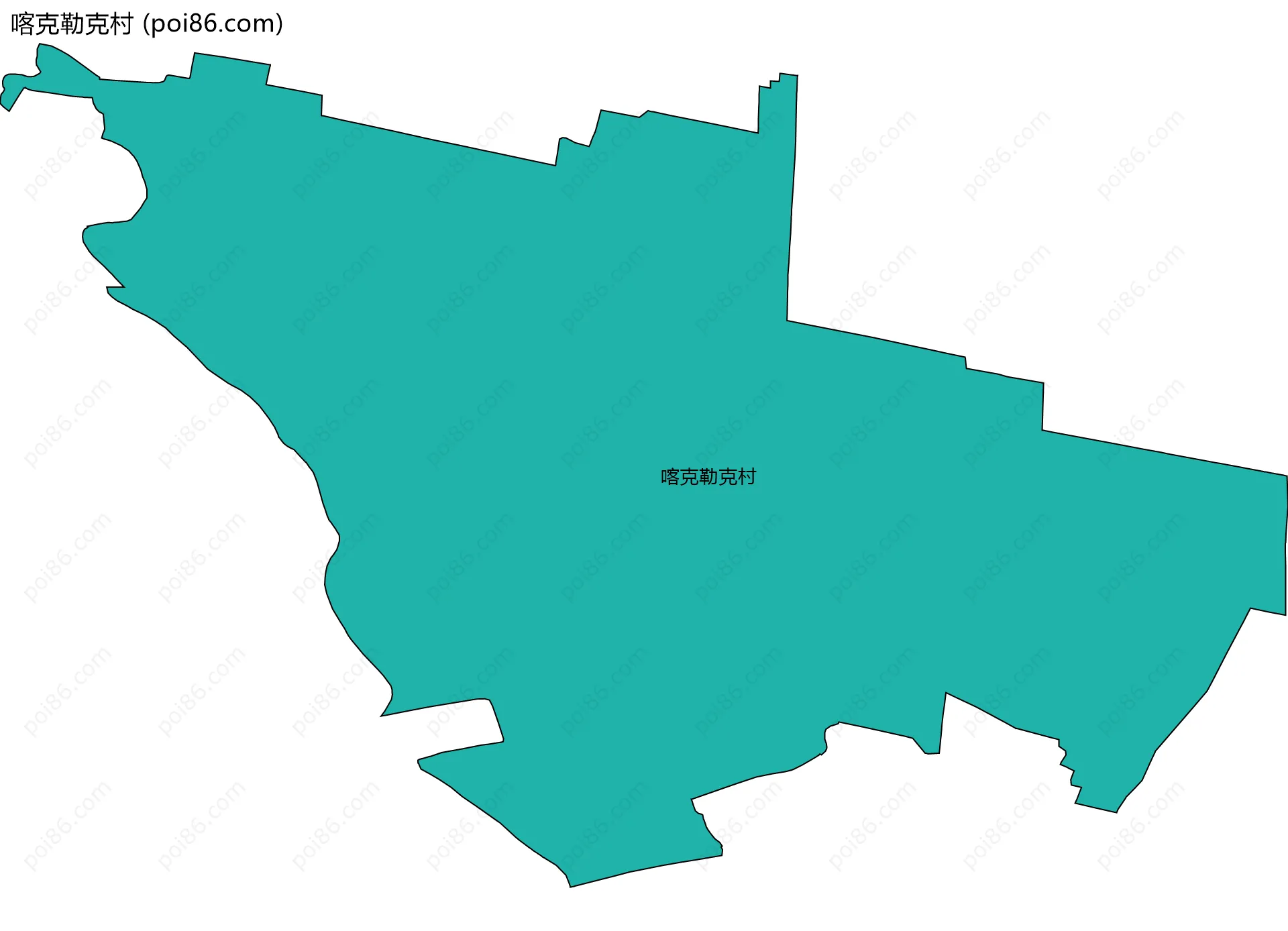 喀克勒克村边界地图