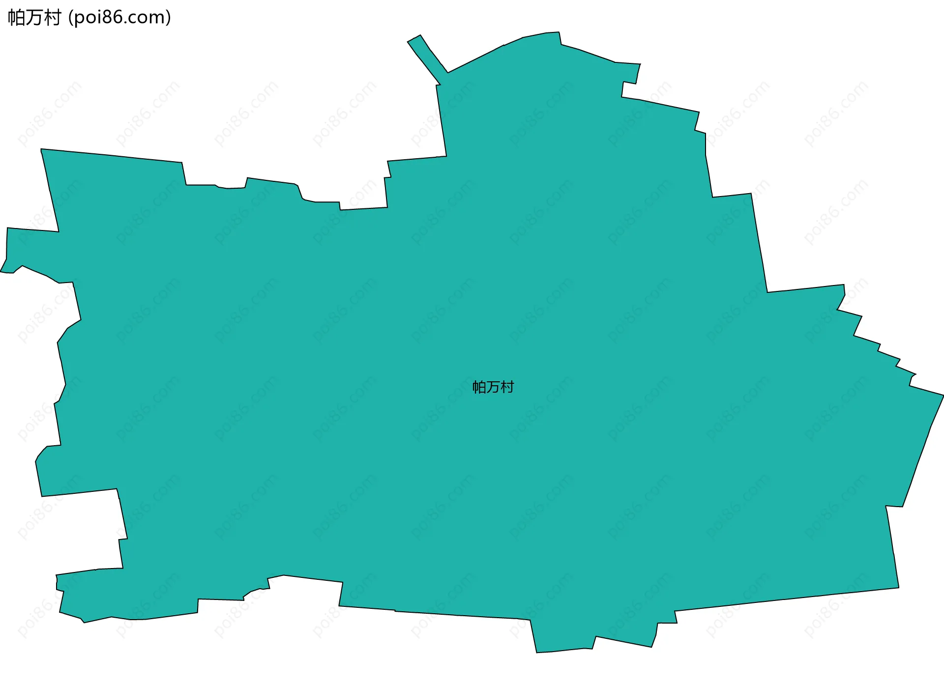 帕万村边界地图