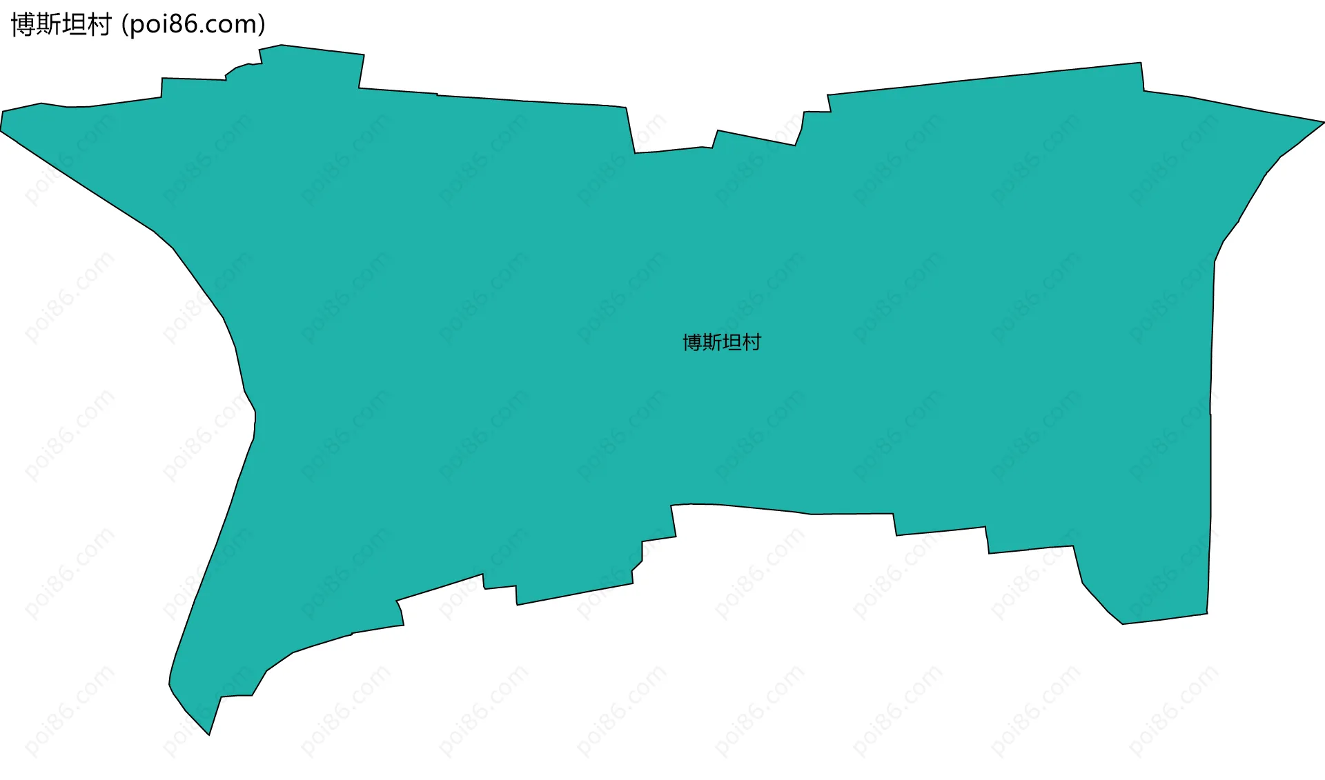 博斯坦村边界地图