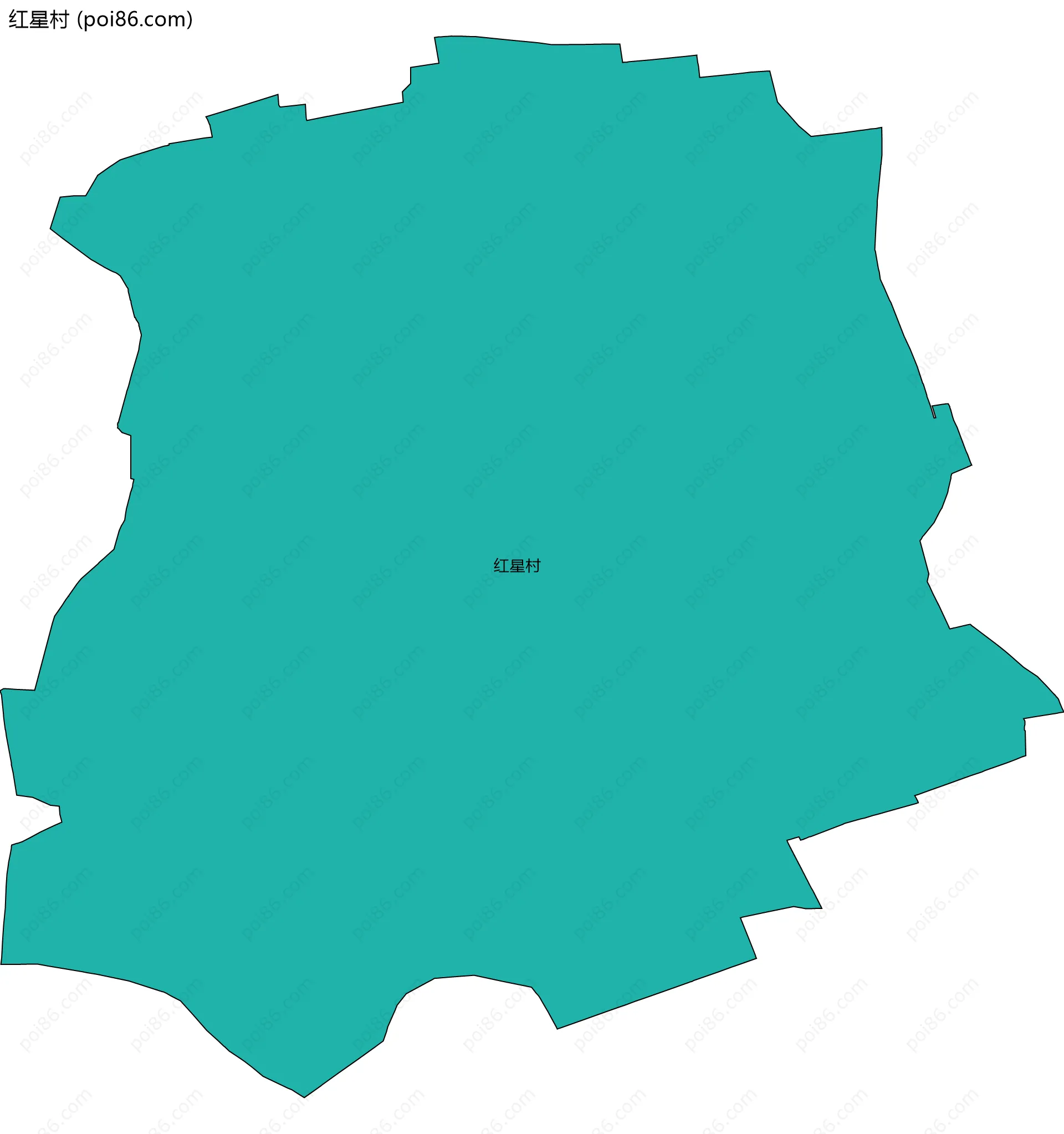 红星村边界地图