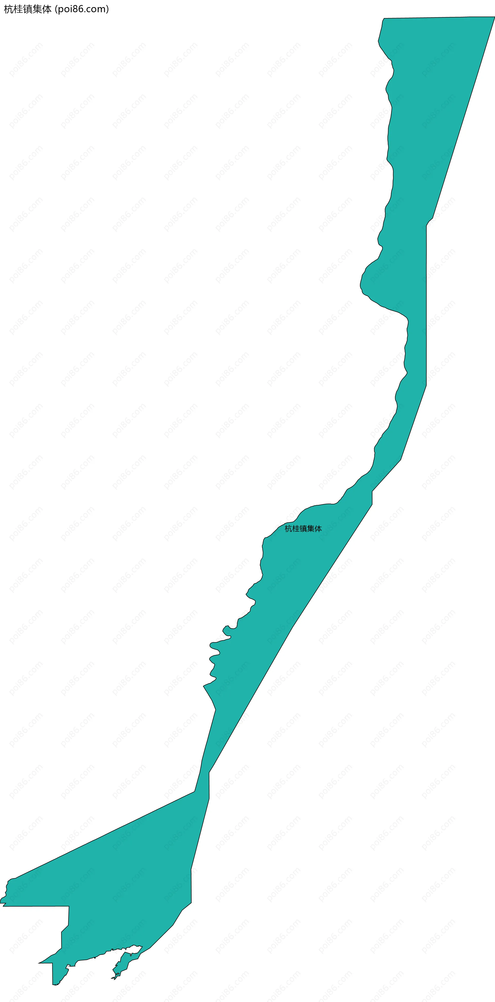 杭桂镇集体边界地图