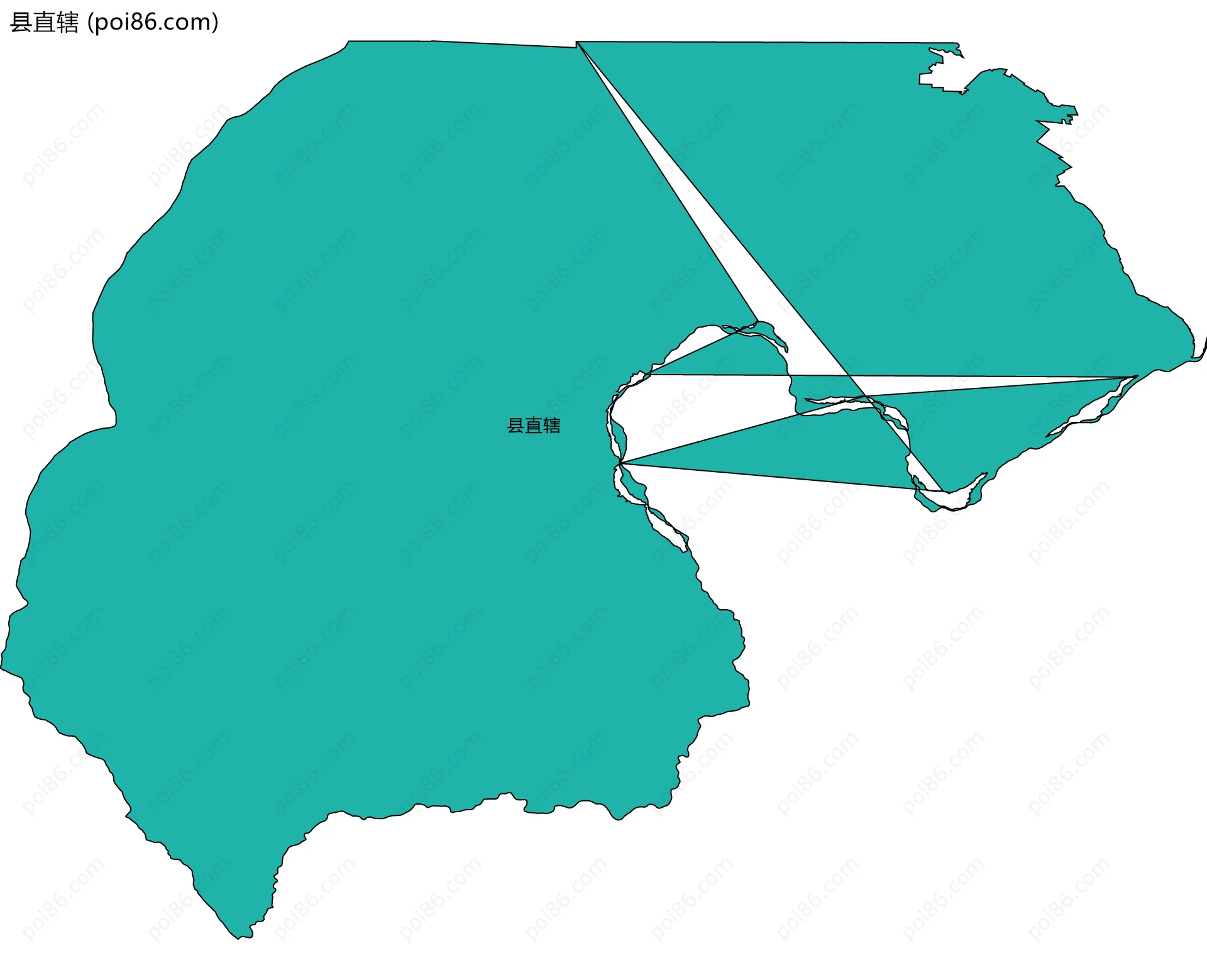 县直辖边界地图