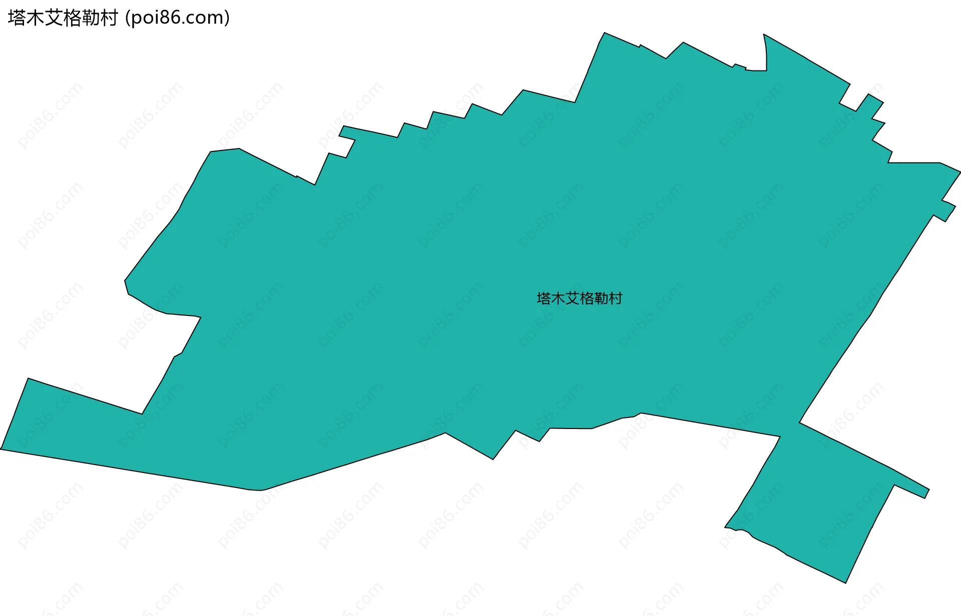 塔木艾格勒村边界地图