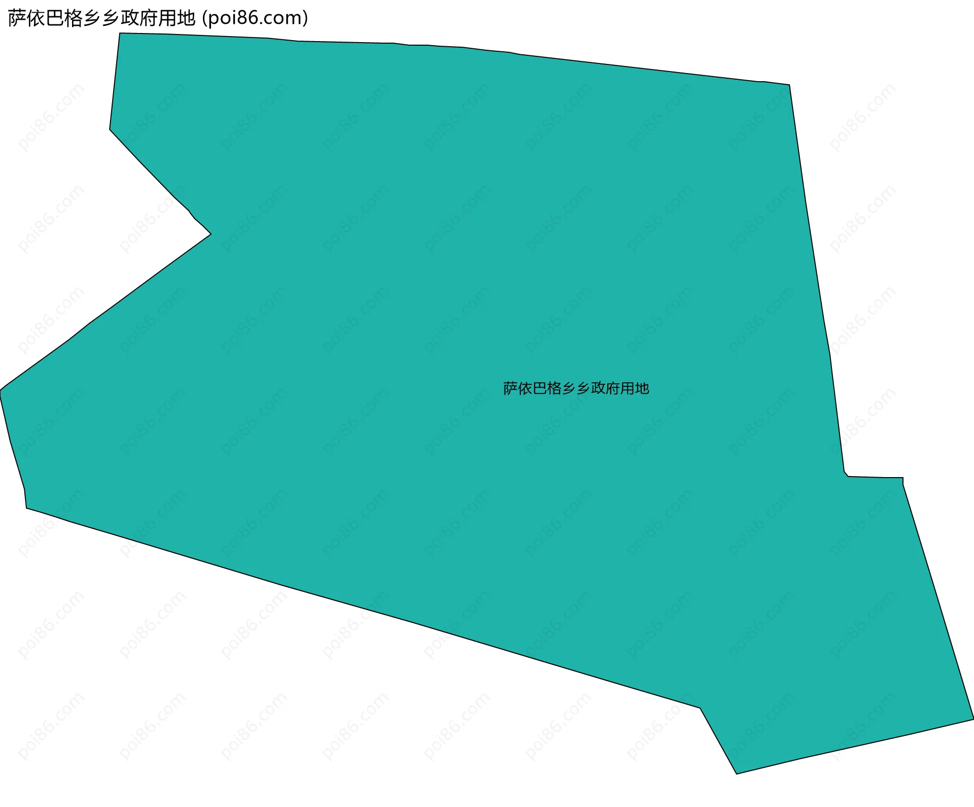 萨依巴格乡乡政府用地边界地图