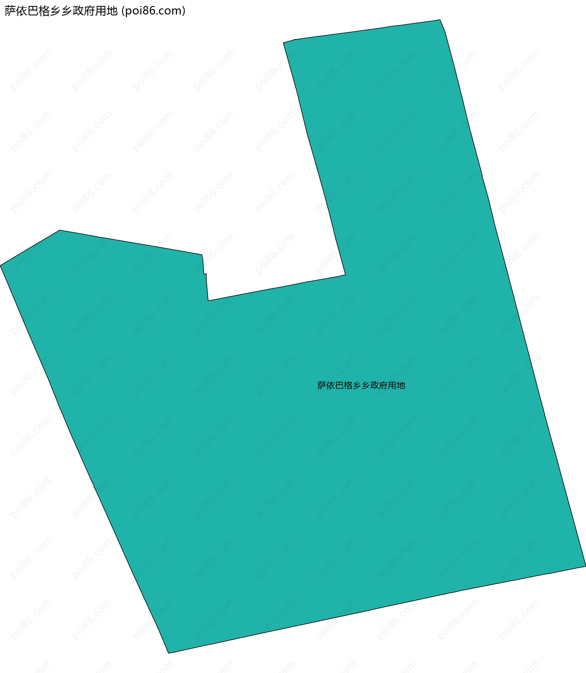 萨依巴格乡乡政府用地边界地图