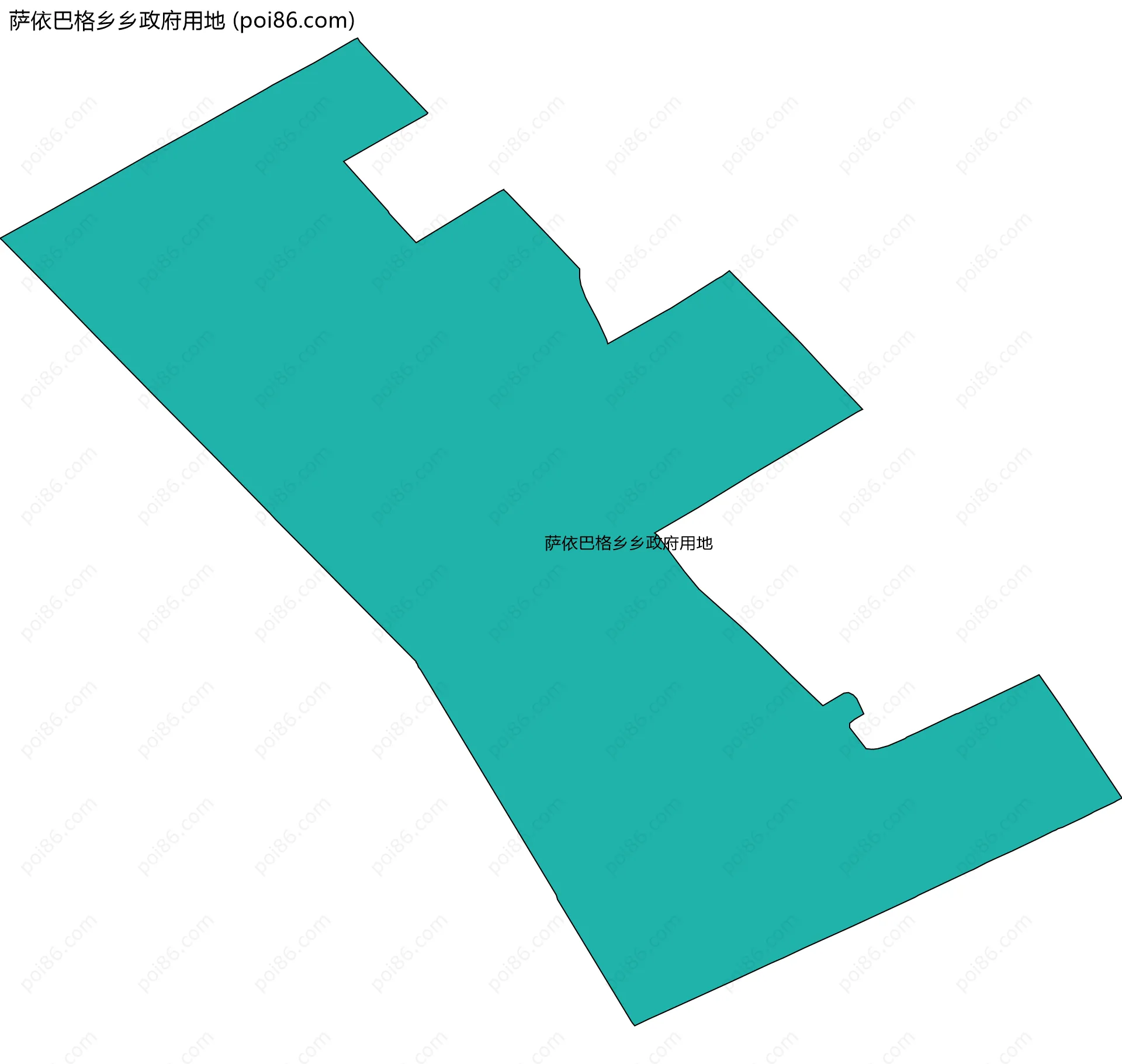 萨依巴格乡乡政府用地边界地图