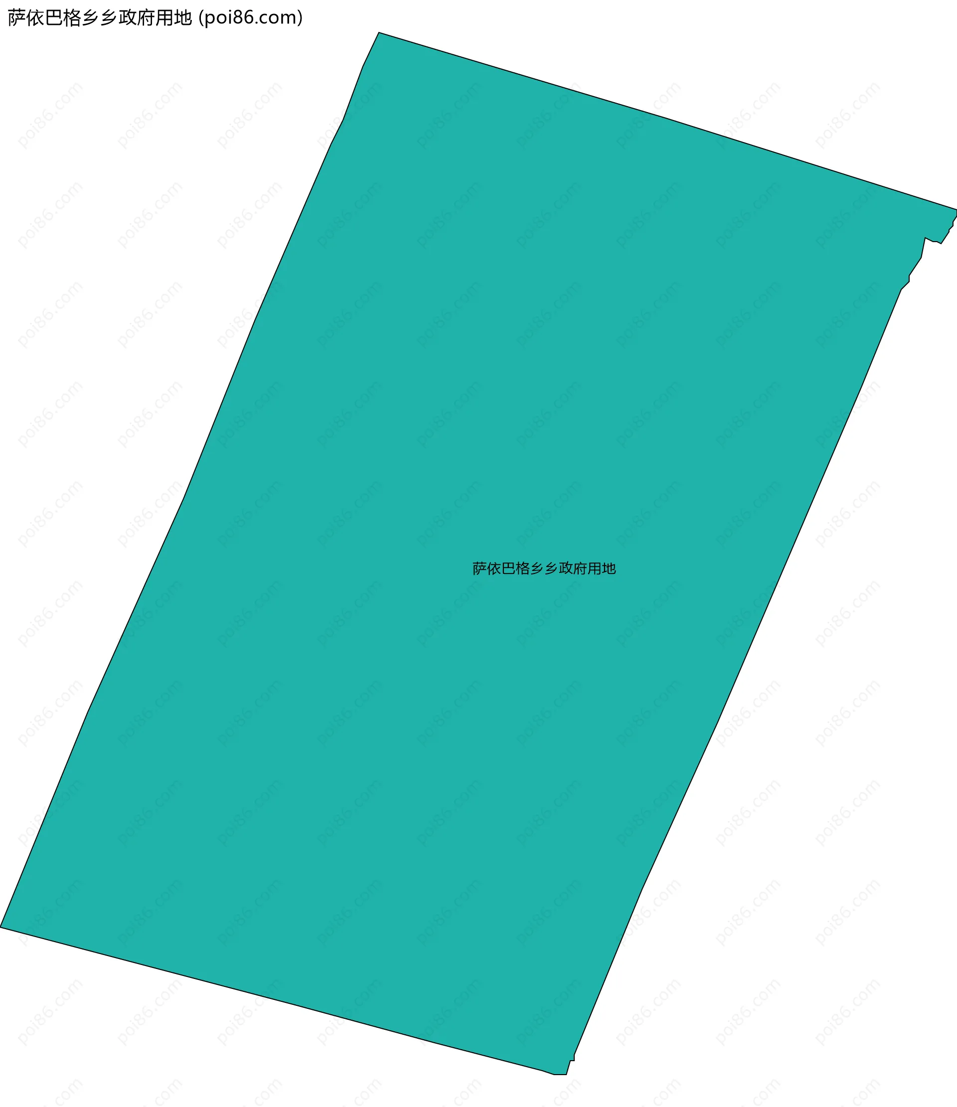 萨依巴格乡乡政府用地边界地图