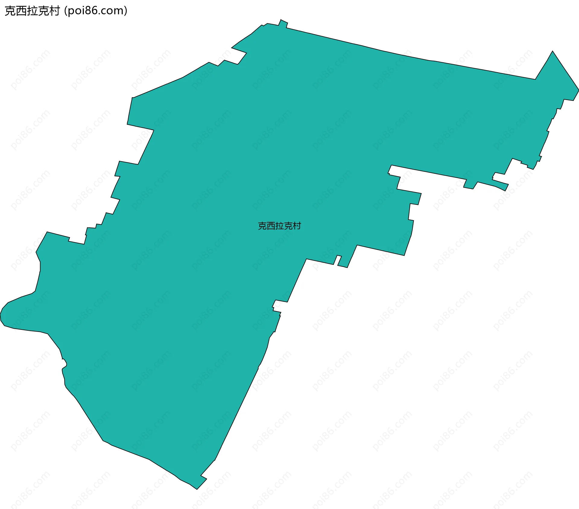 克西拉克村边界地图
