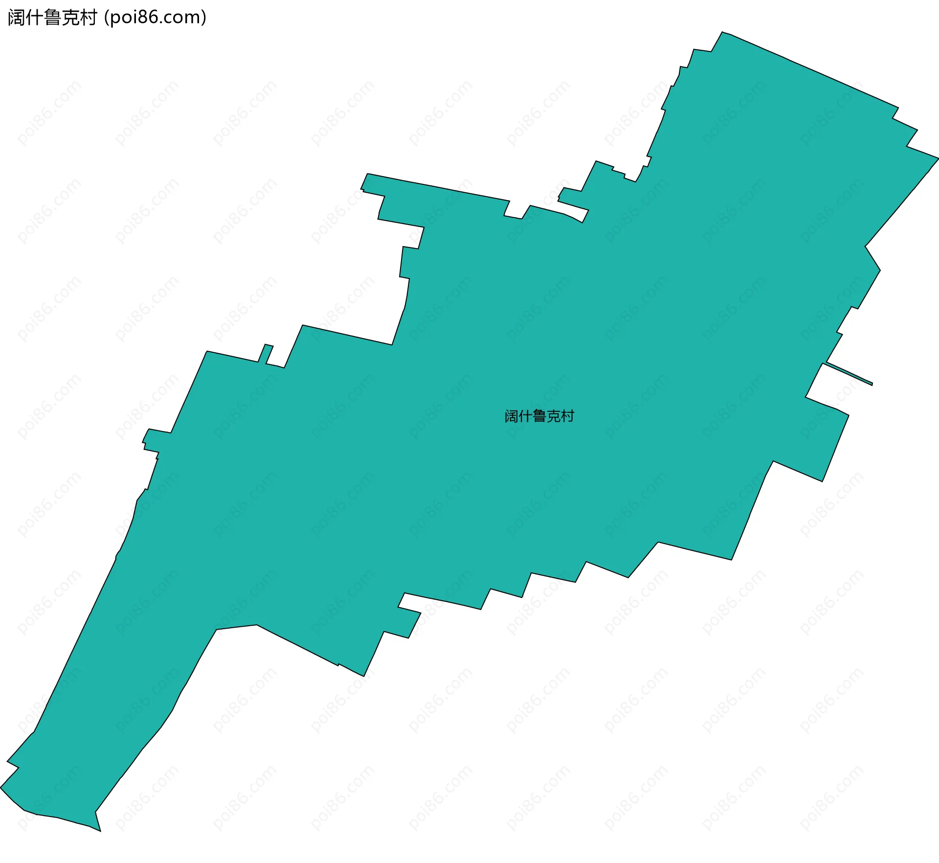 阔什鲁克村边界地图