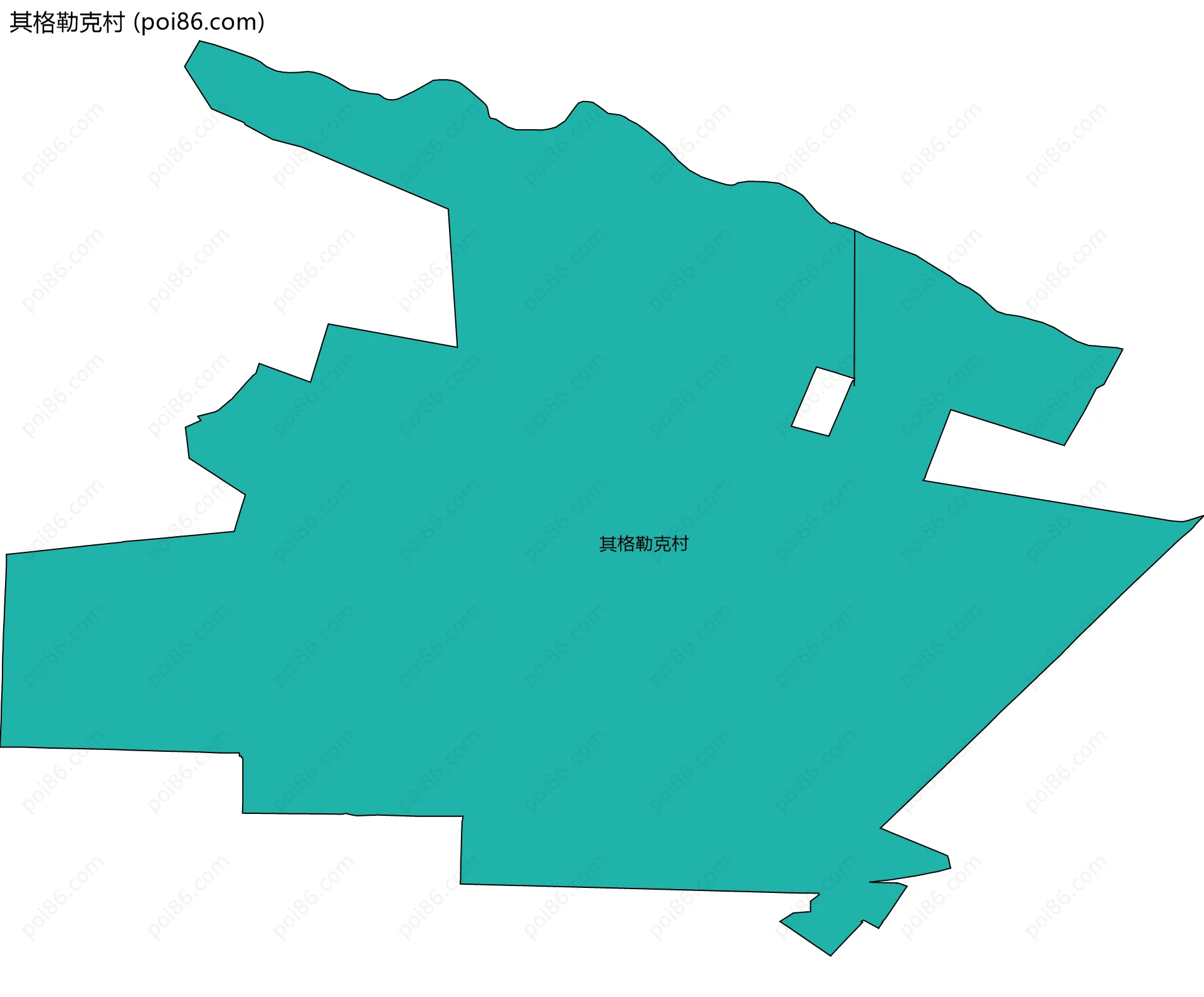 其格勒克村边界地图