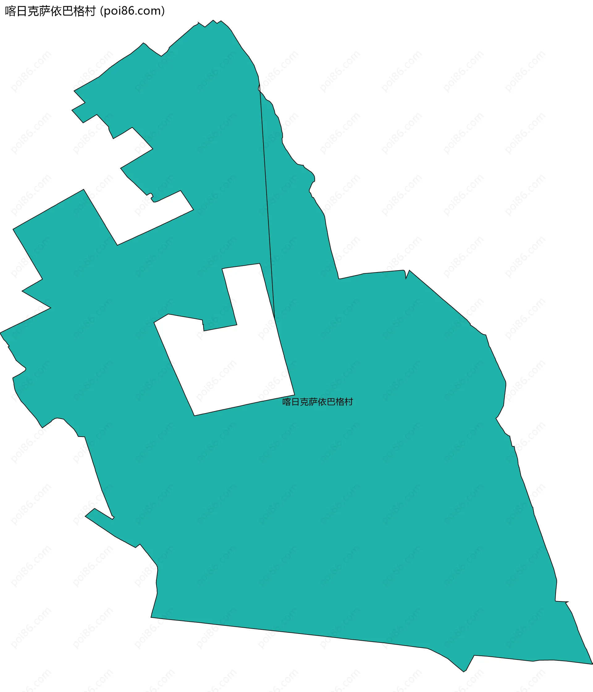 喀日克萨依巴格村边界地图