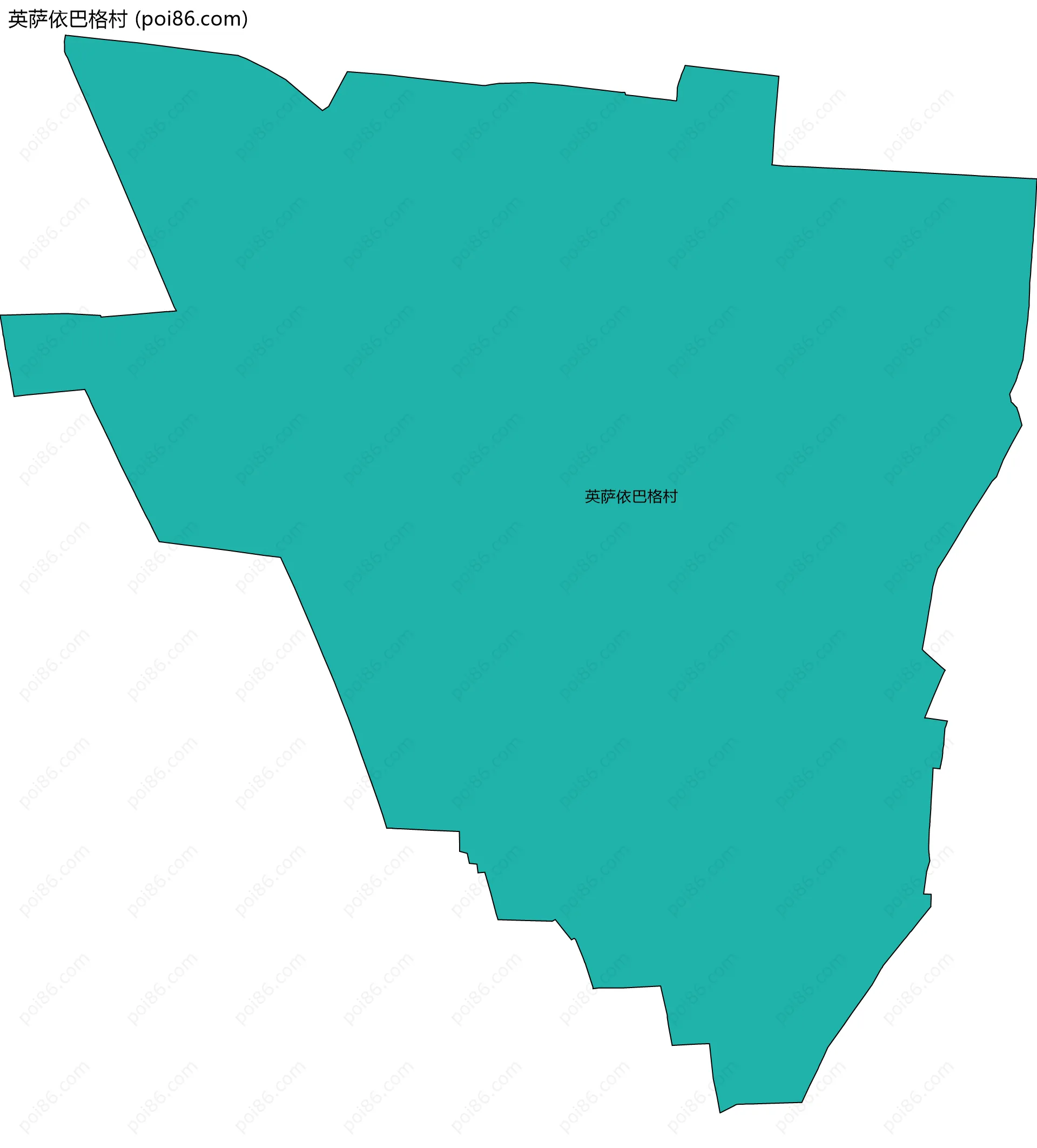 英萨依巴格村边界地图