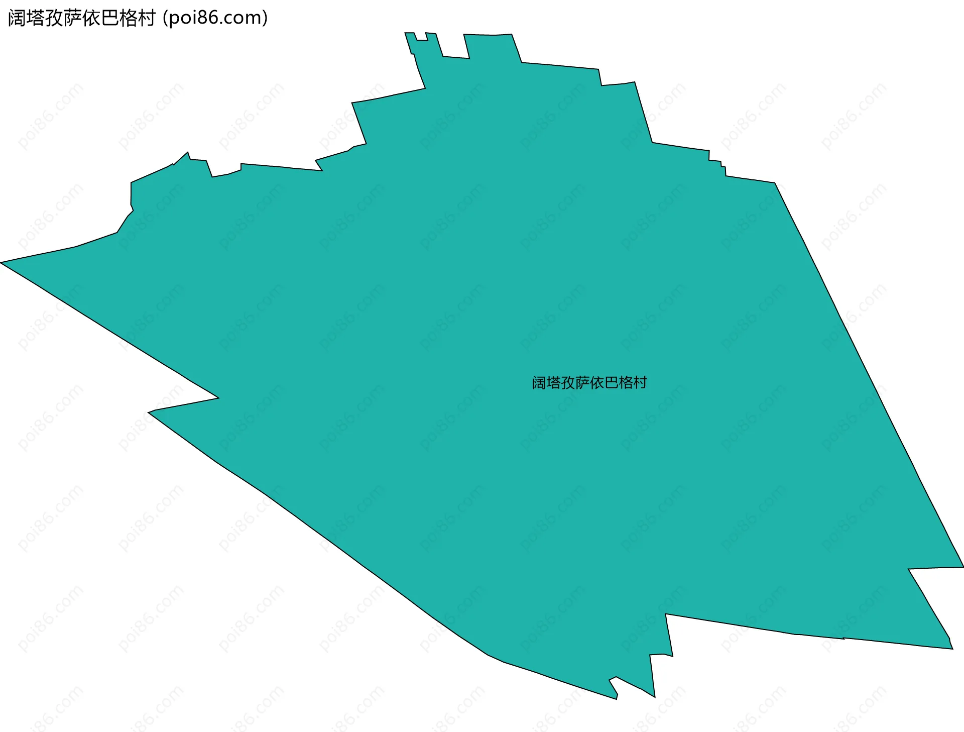 阔塔孜萨依巴格村边界地图