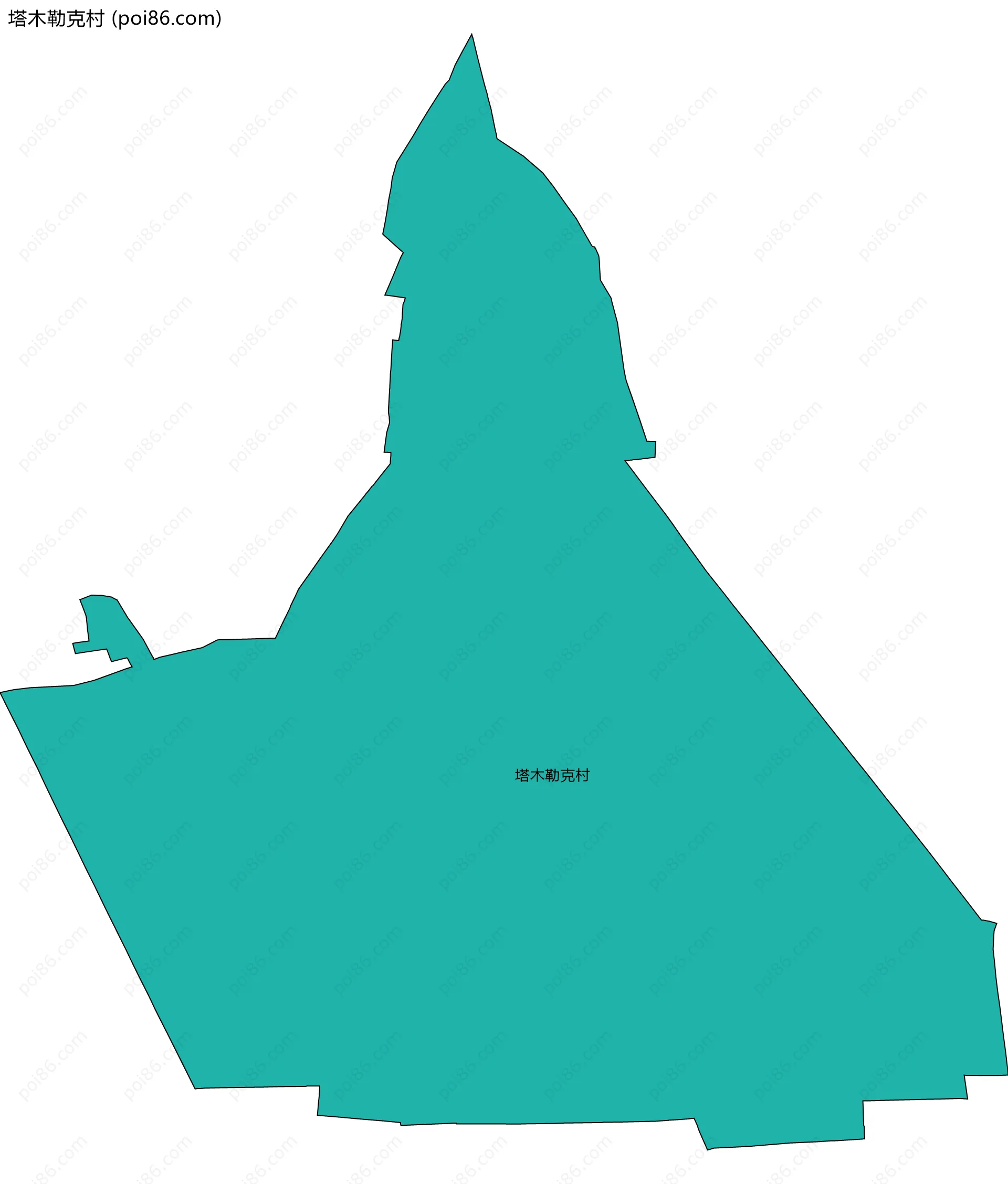 塔木勒克村边界地图