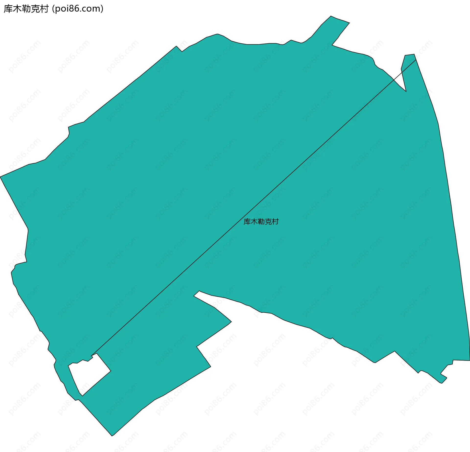 库木勒克村边界地图