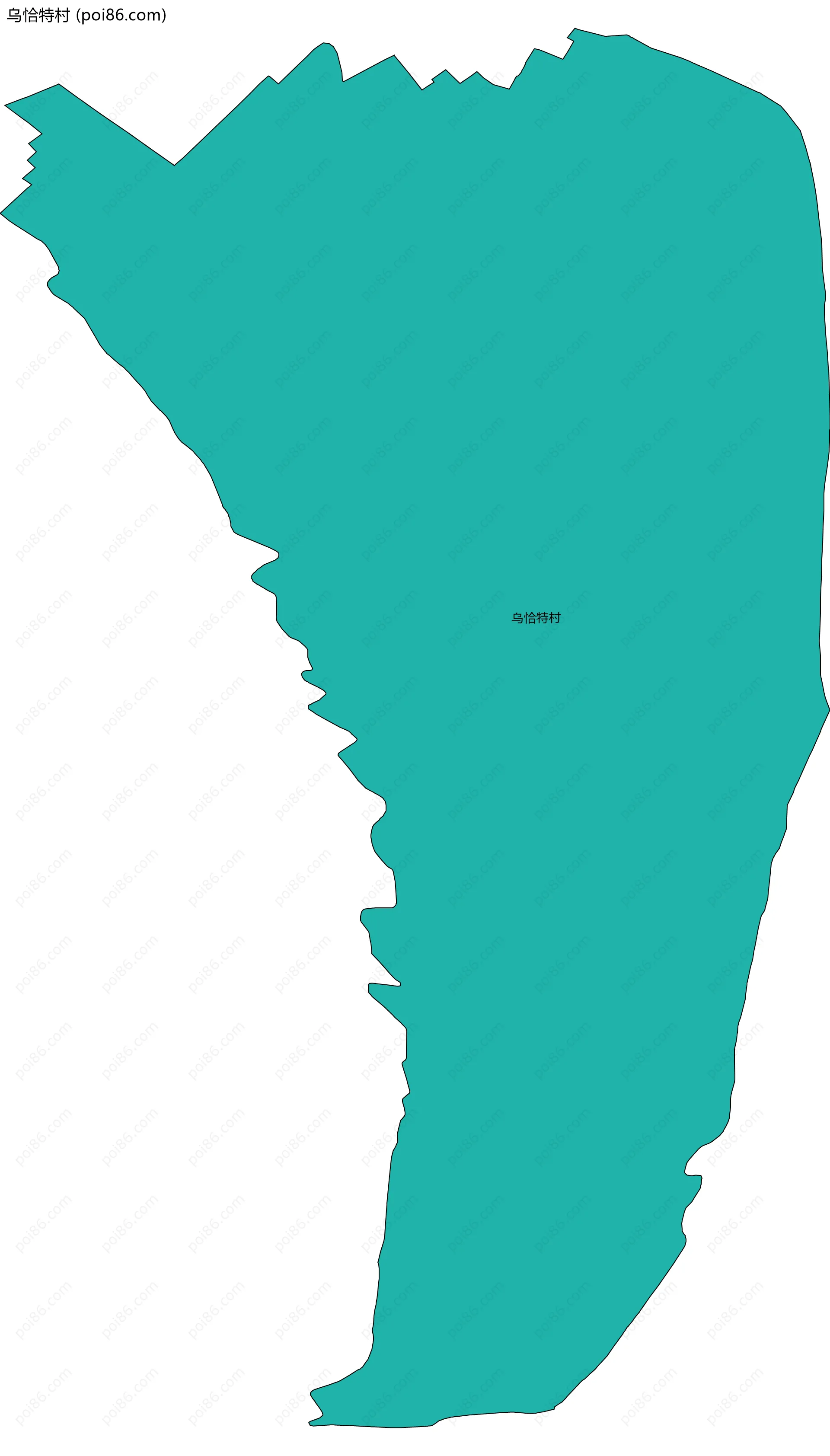 乌恰特村边界地图