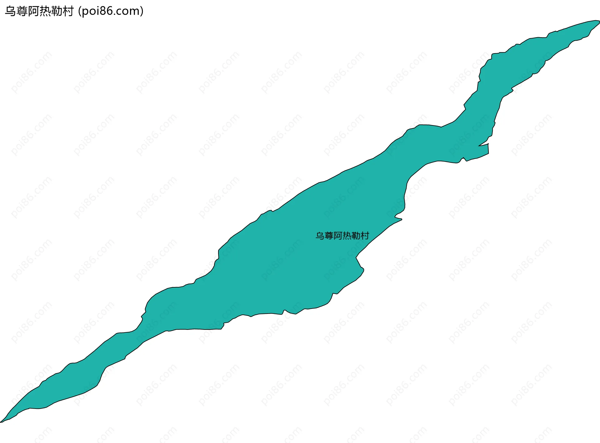 乌尊阿热勒村边界地图