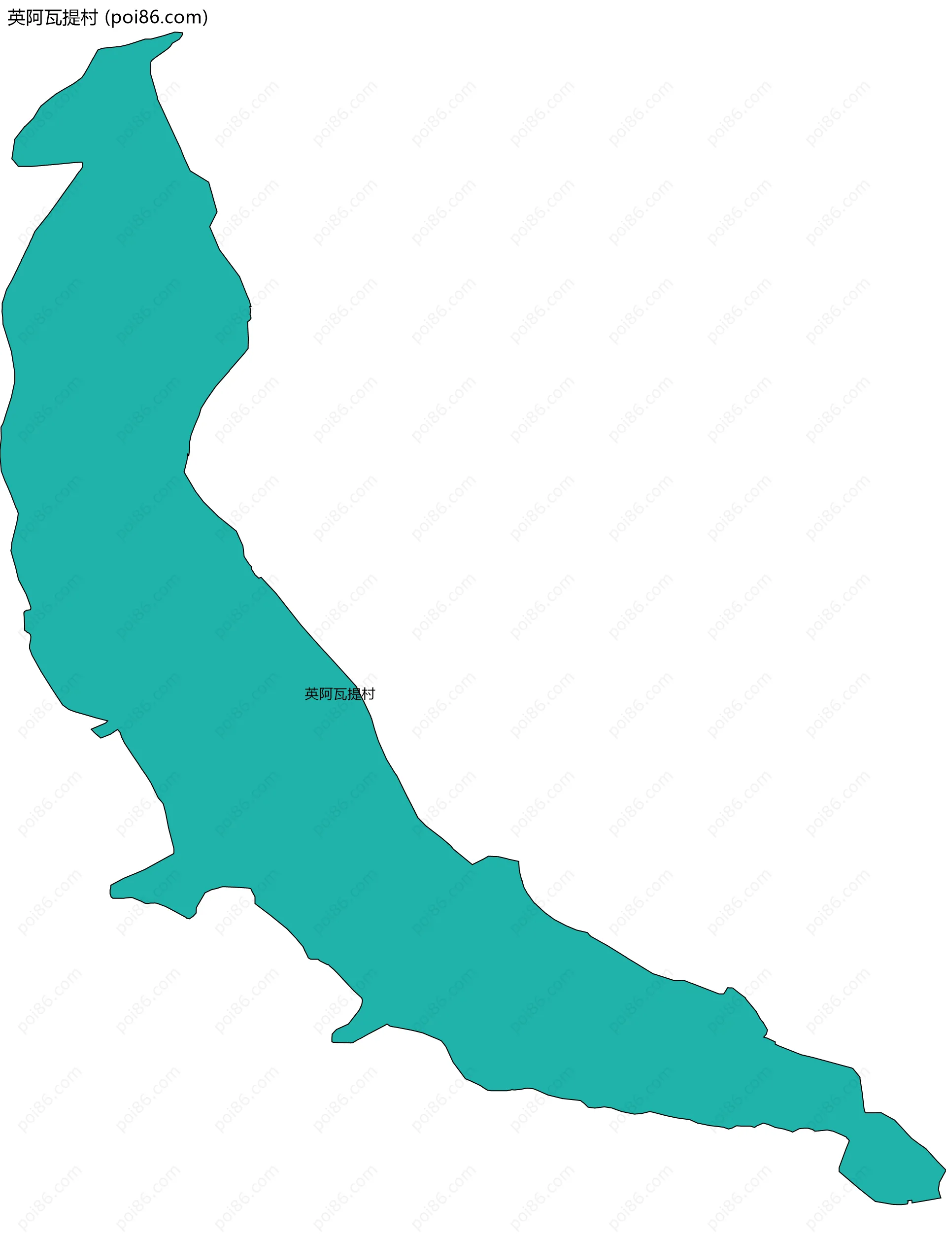 英阿瓦提村边界地图