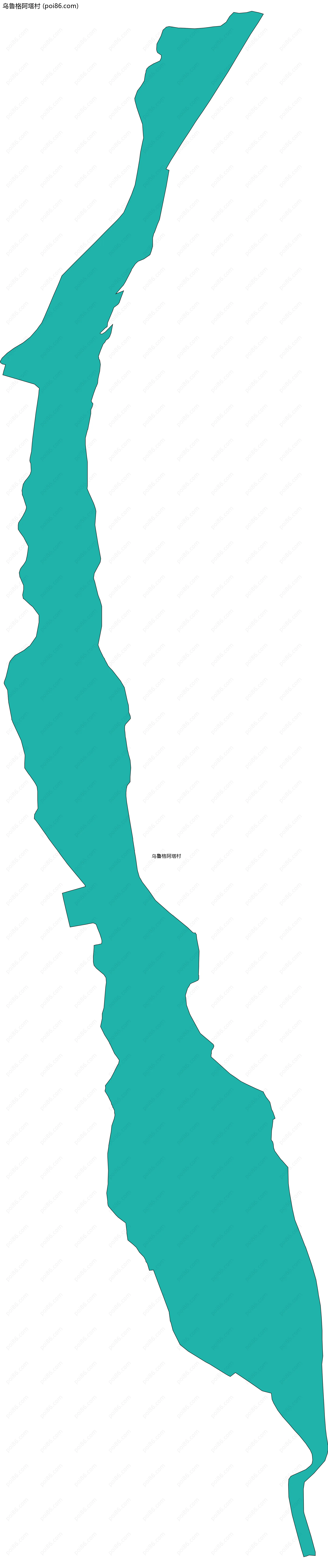 乌鲁格阿塔村边界地图