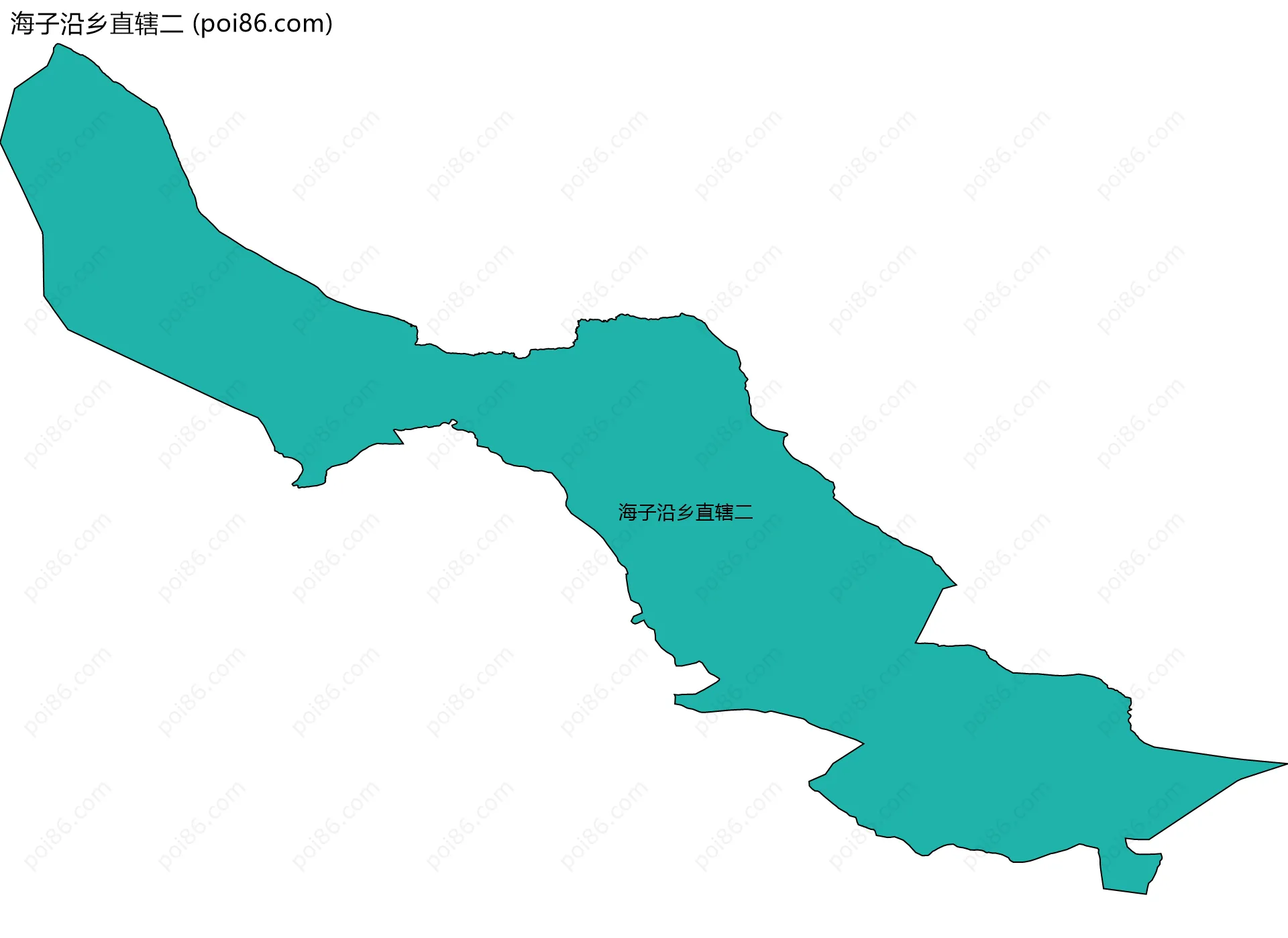 海子沿乡直辖二边界地图