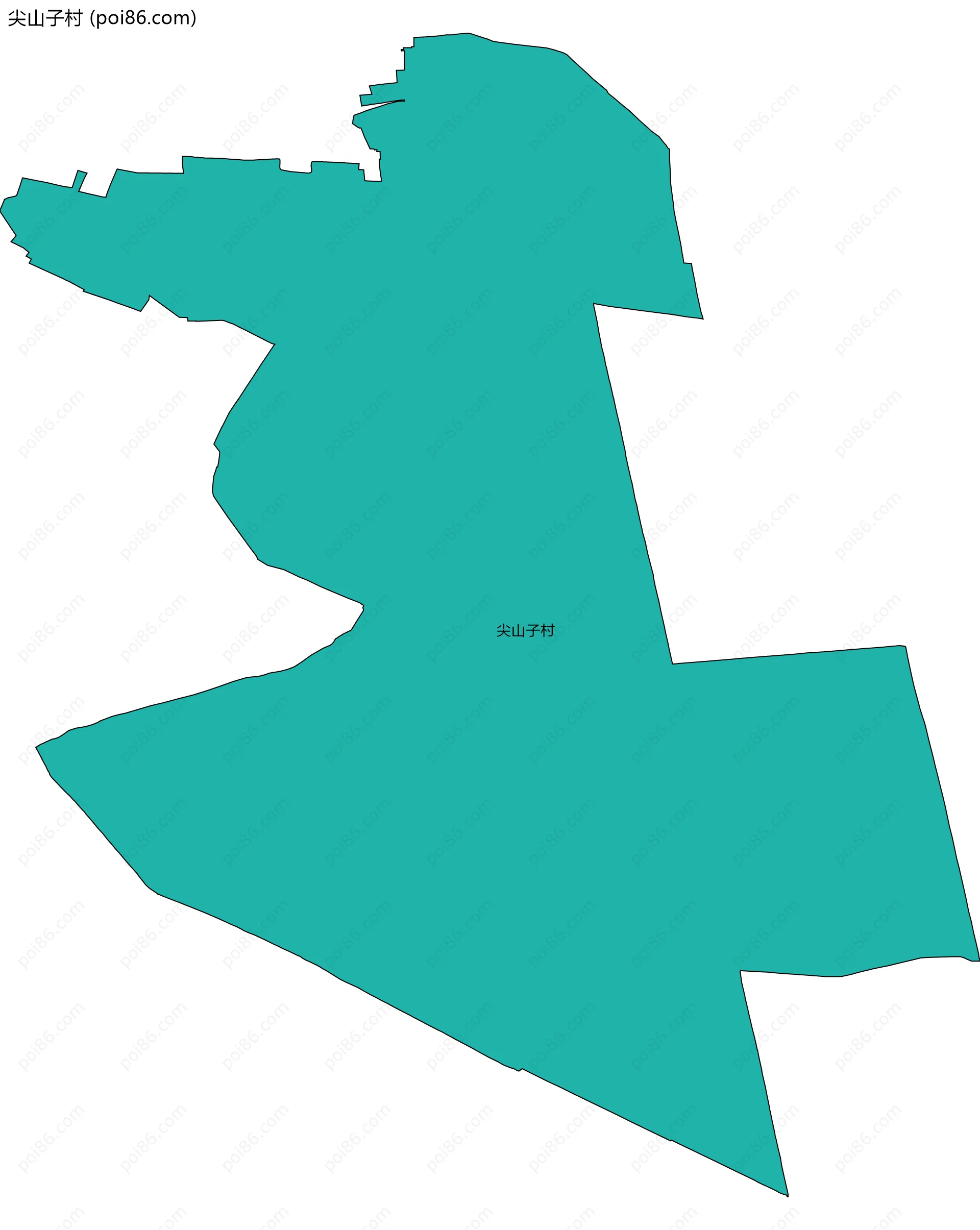 尖山子村边界地图