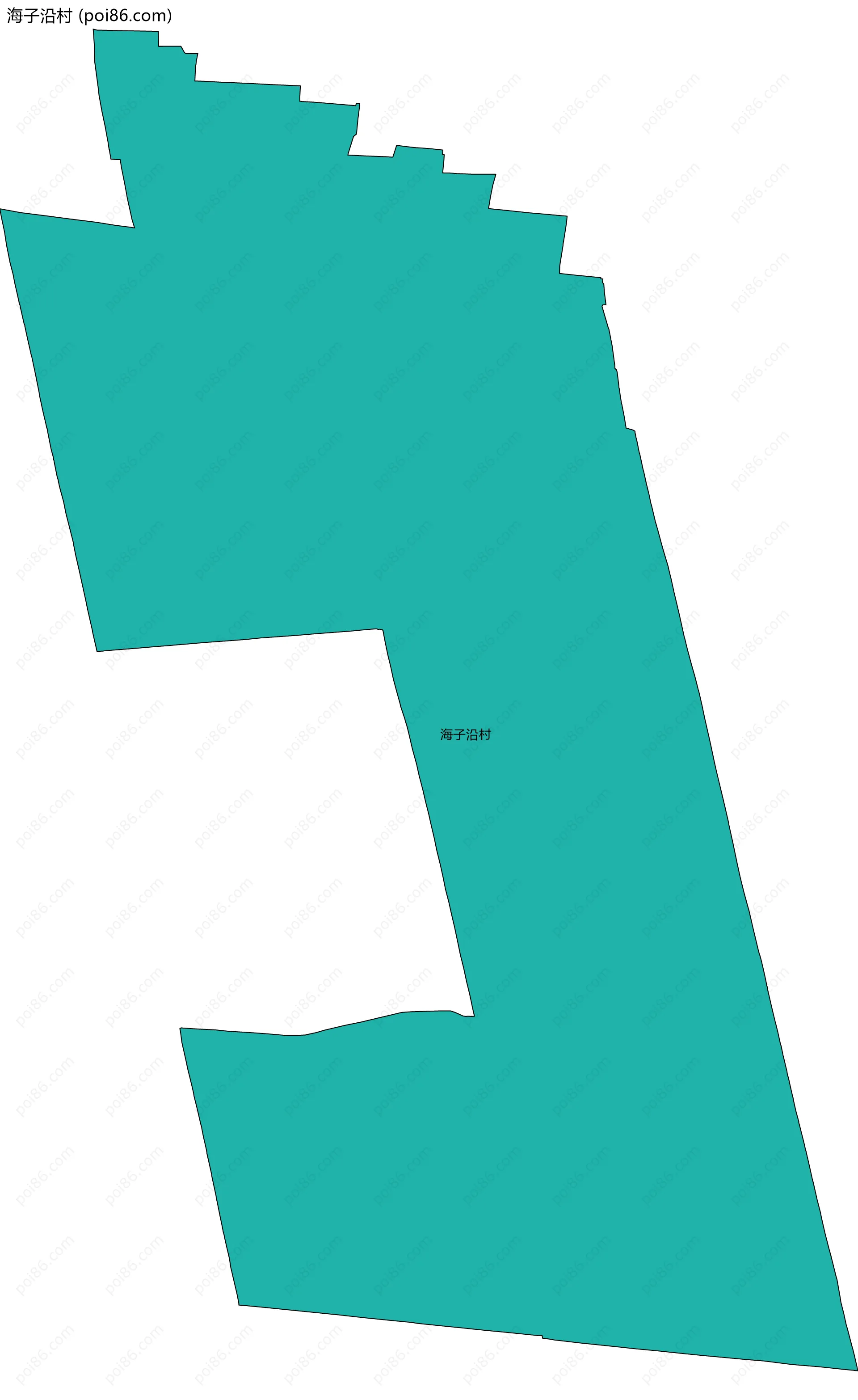 海子沿村边界地图