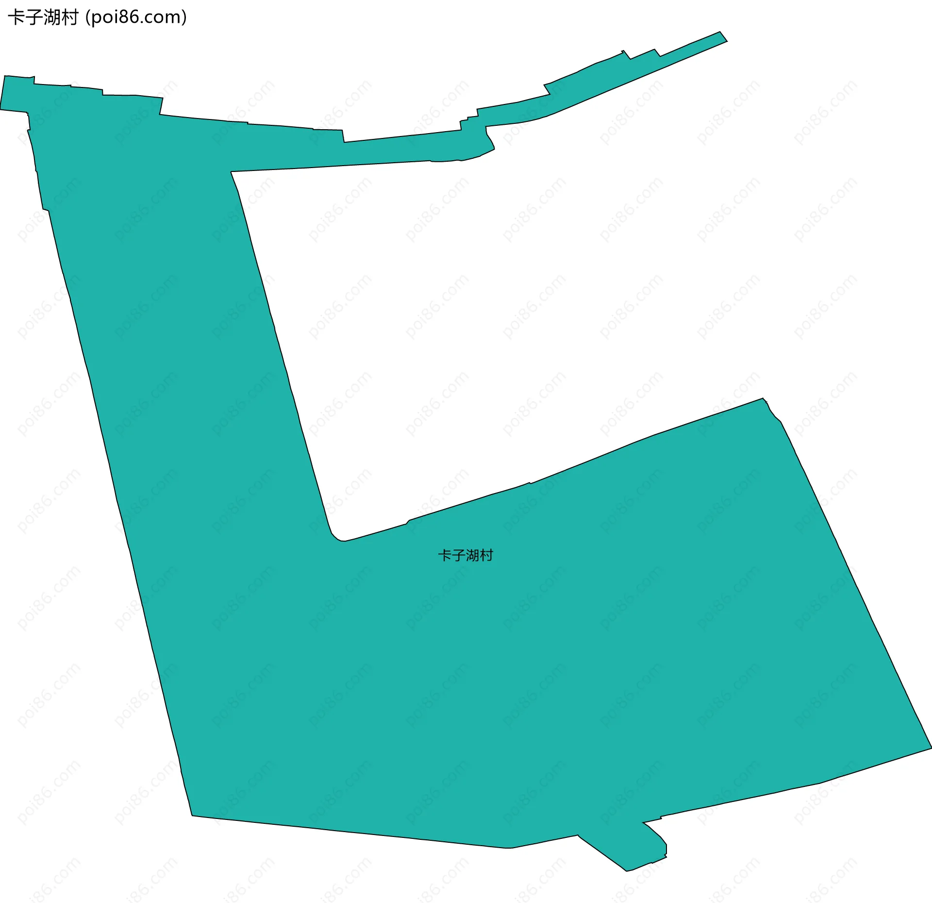 卡子湖村边界地图