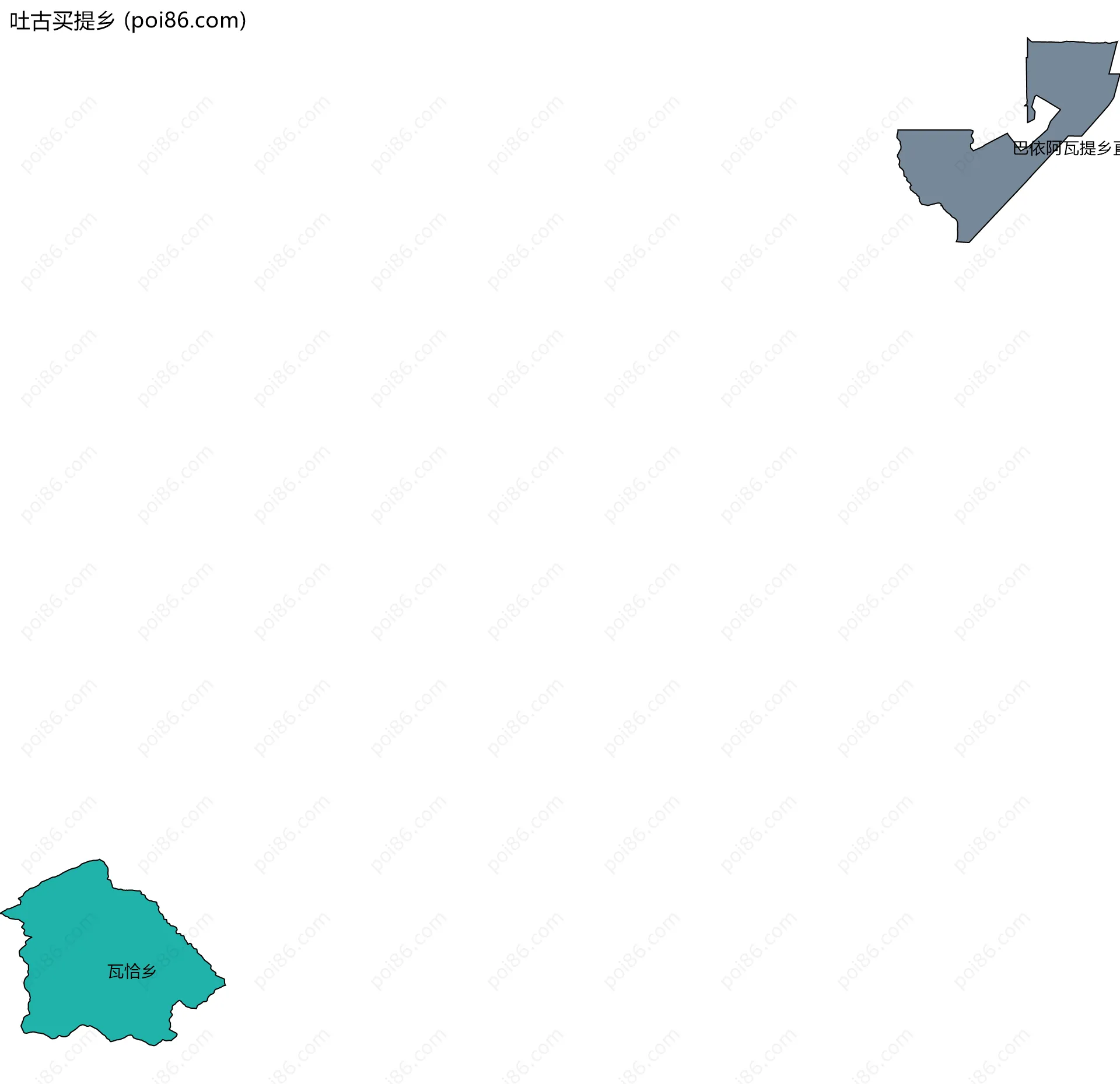 吐古买提乡边界地图(五级行政区划)