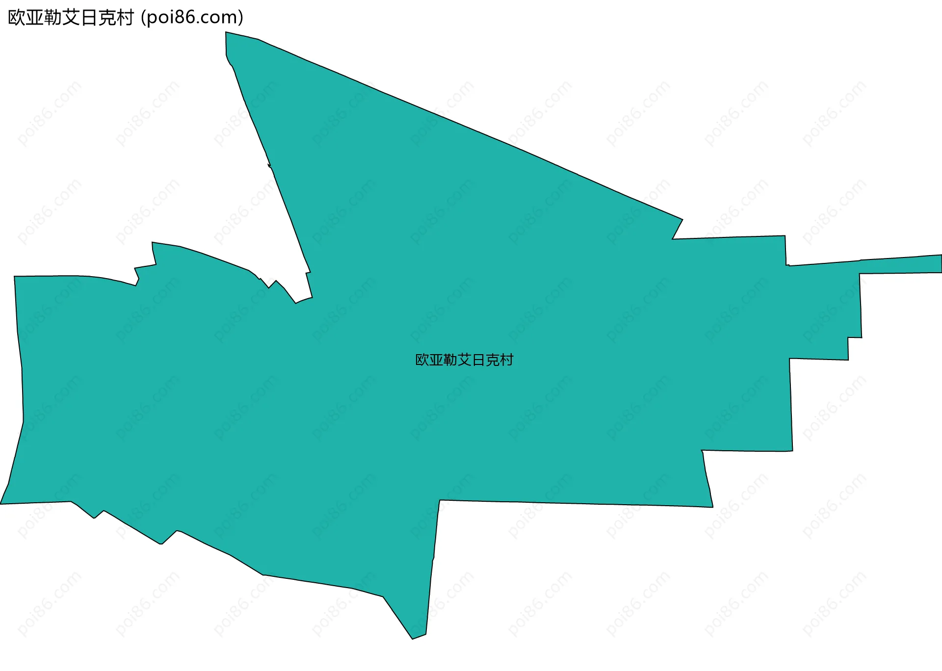欧亚勒艾日克村边界地图