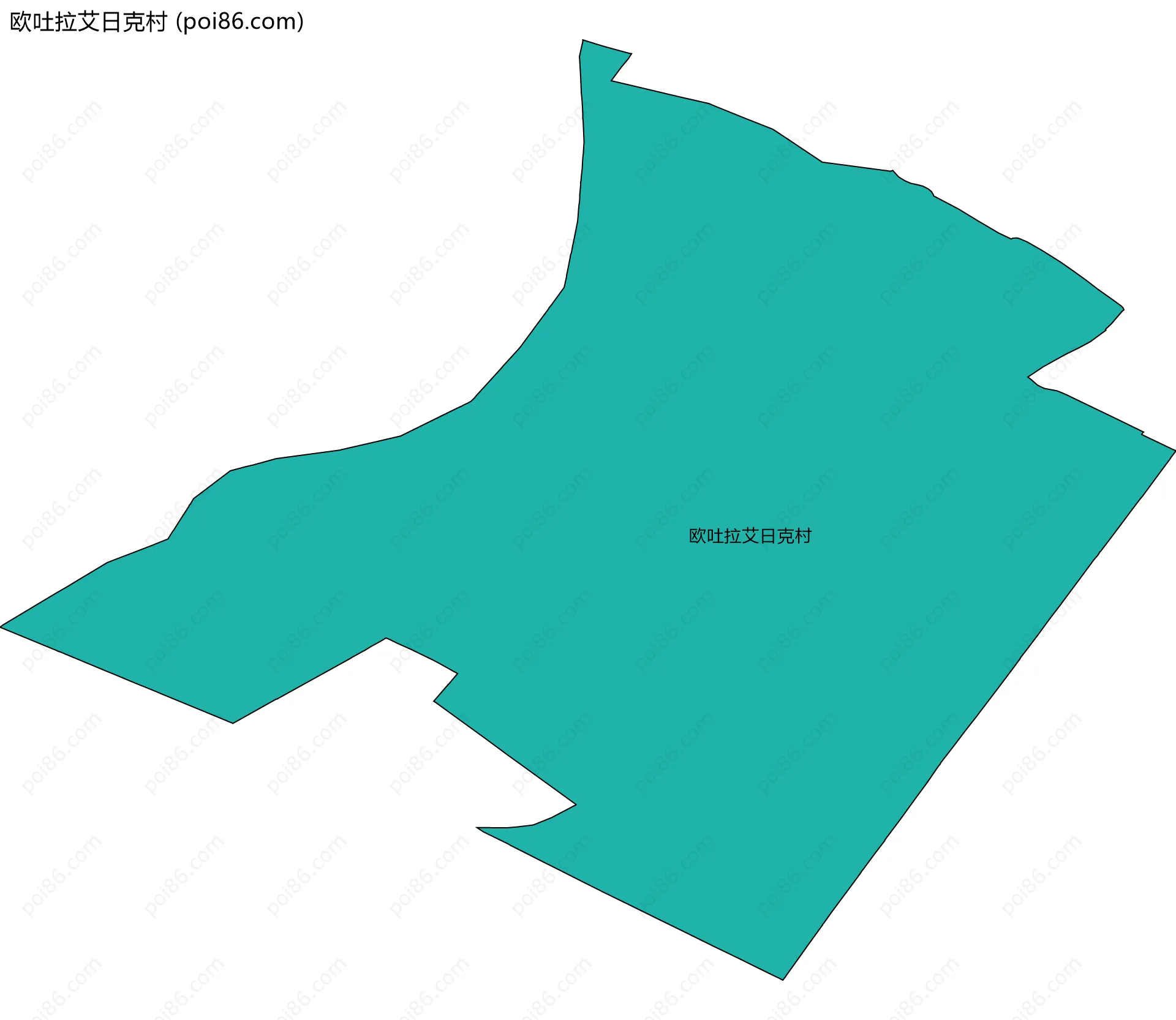 欧吐拉艾日克村边界地图