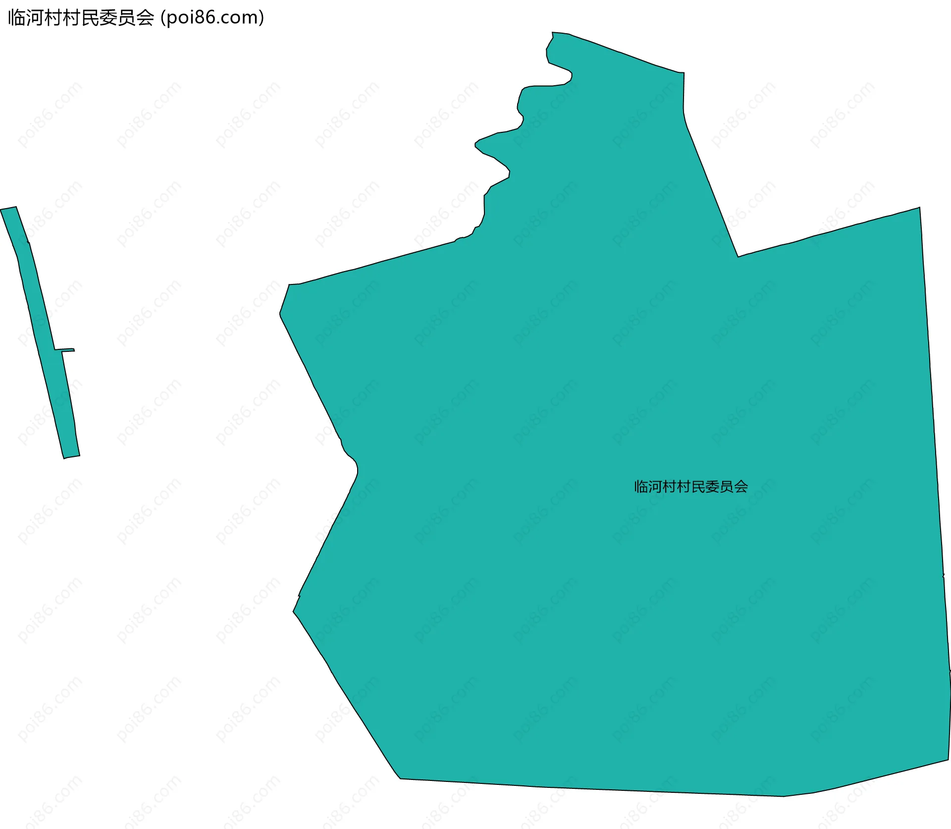 临河村村民委员会边界地图