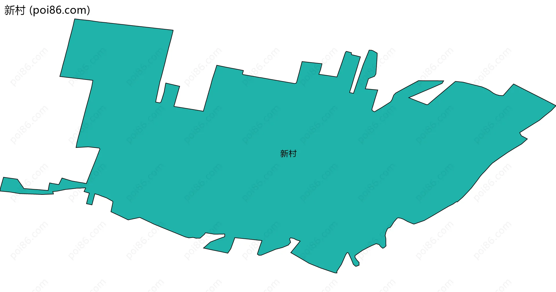 新村边界地图
