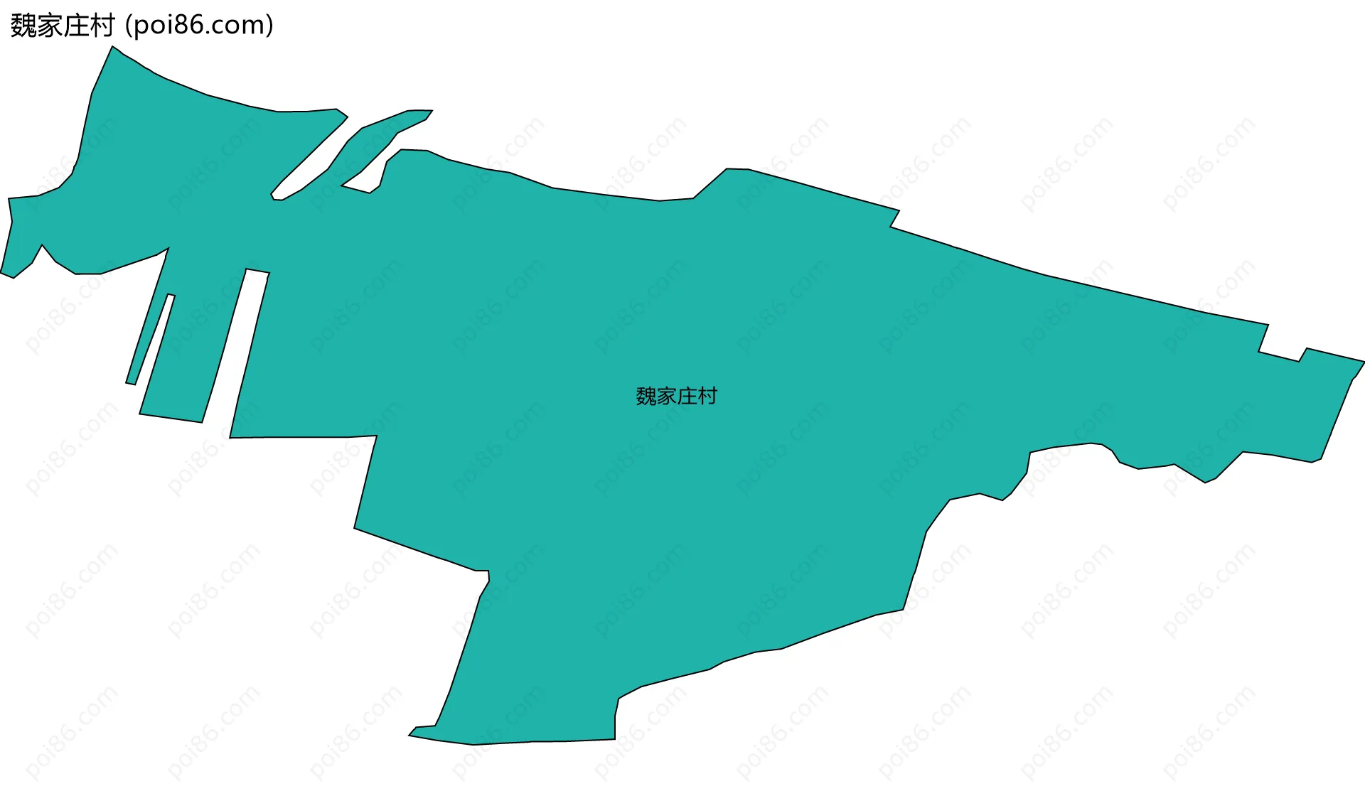 魏家庄村边界地图