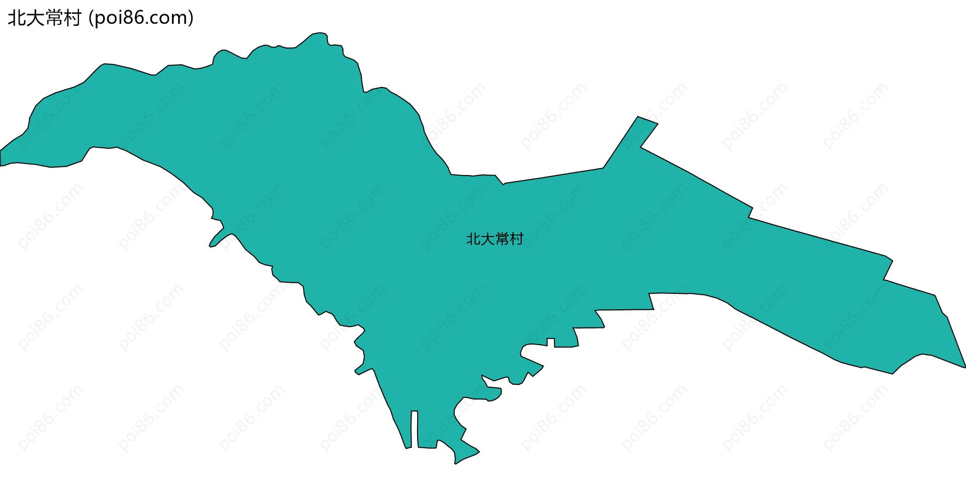北大常村边界地图