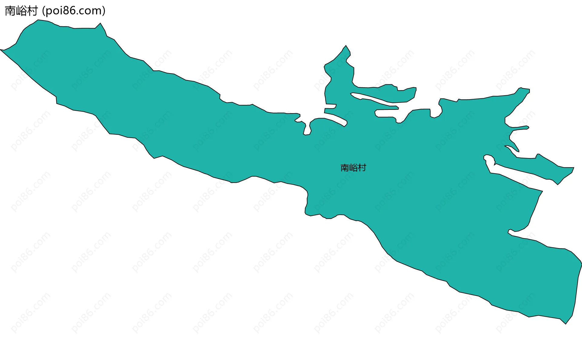 南峪村边界地图