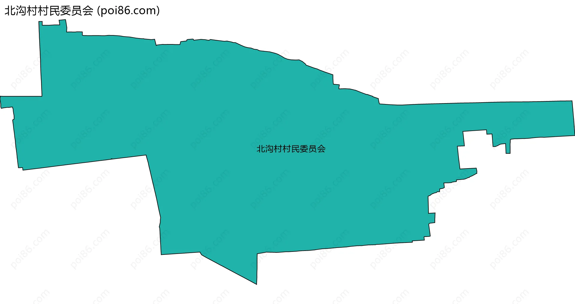 北沟村村民委员会边界地图