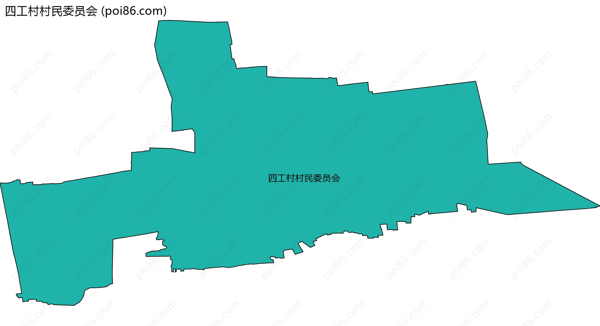 四工村村民委员会边界地图