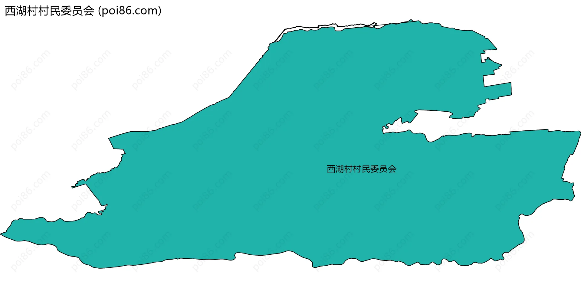 西湖村村民委员会边界地图