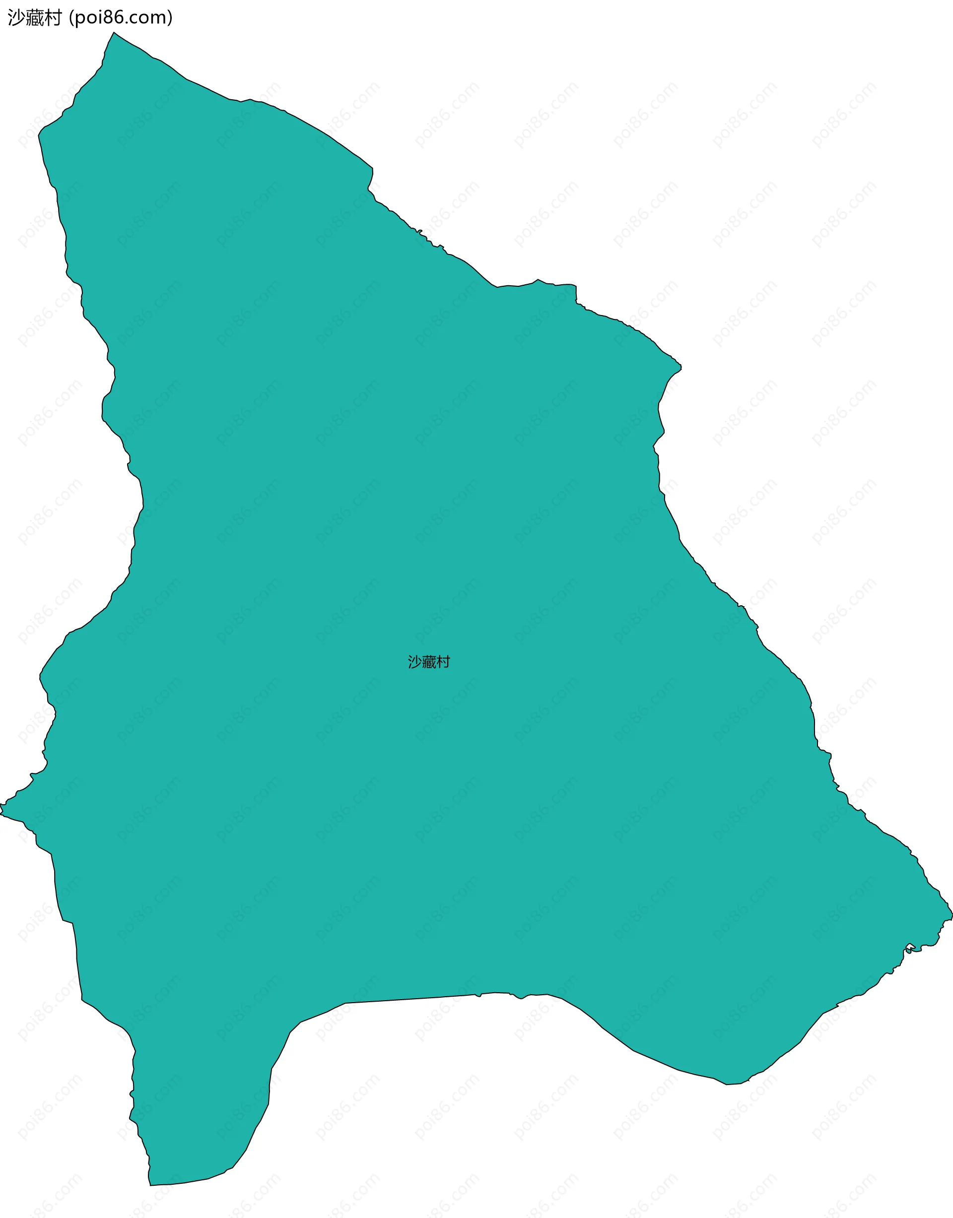 沙藏村边界地图