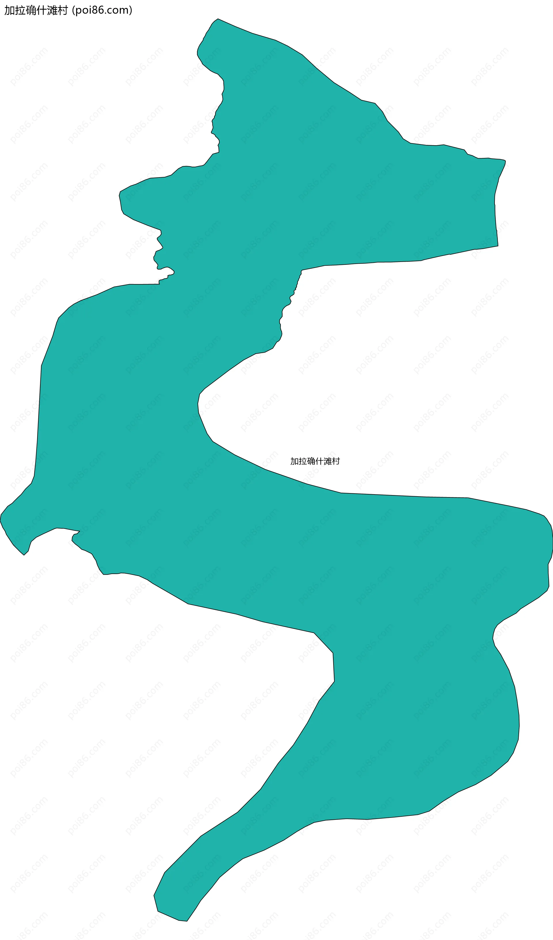 加拉确什滩村边界地图