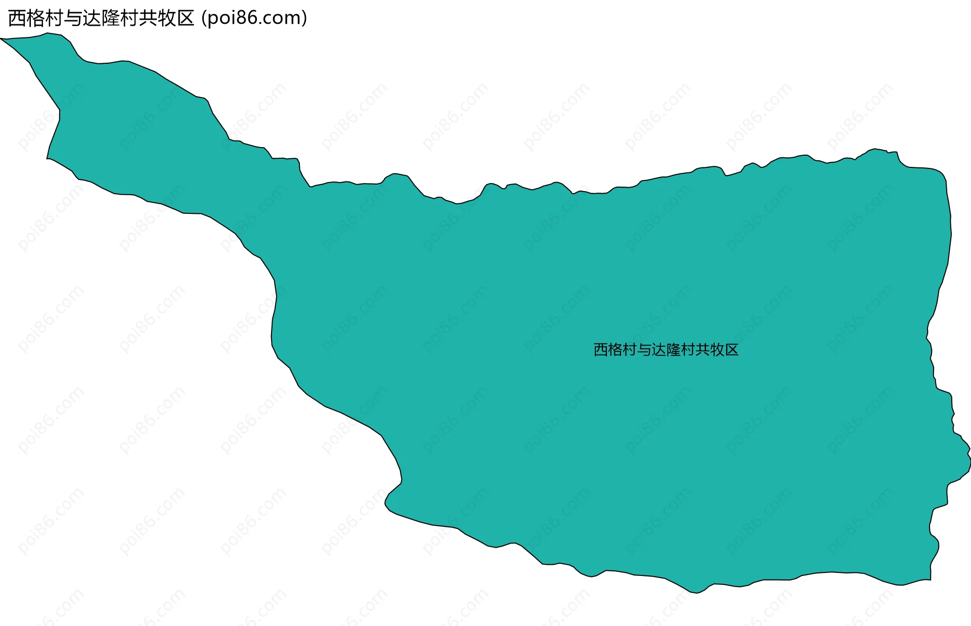 西格村与达隆村共牧区边界地图
