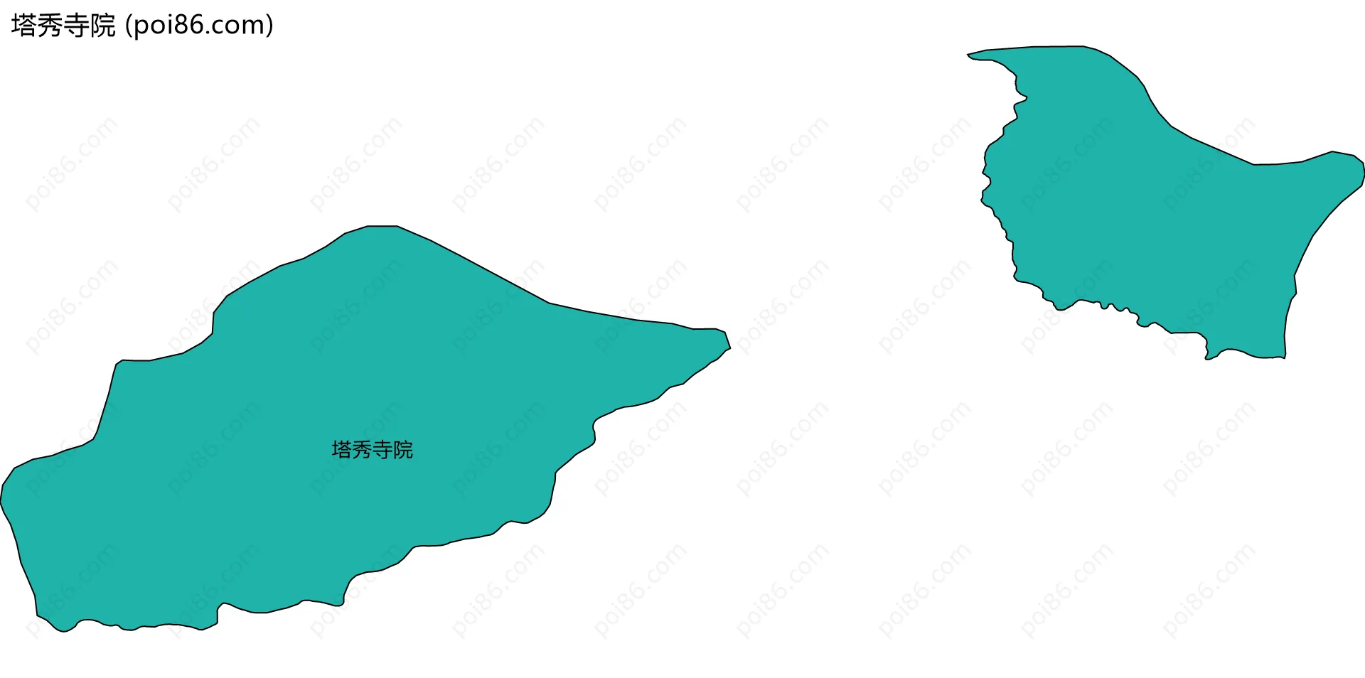 塔秀寺院边界地图