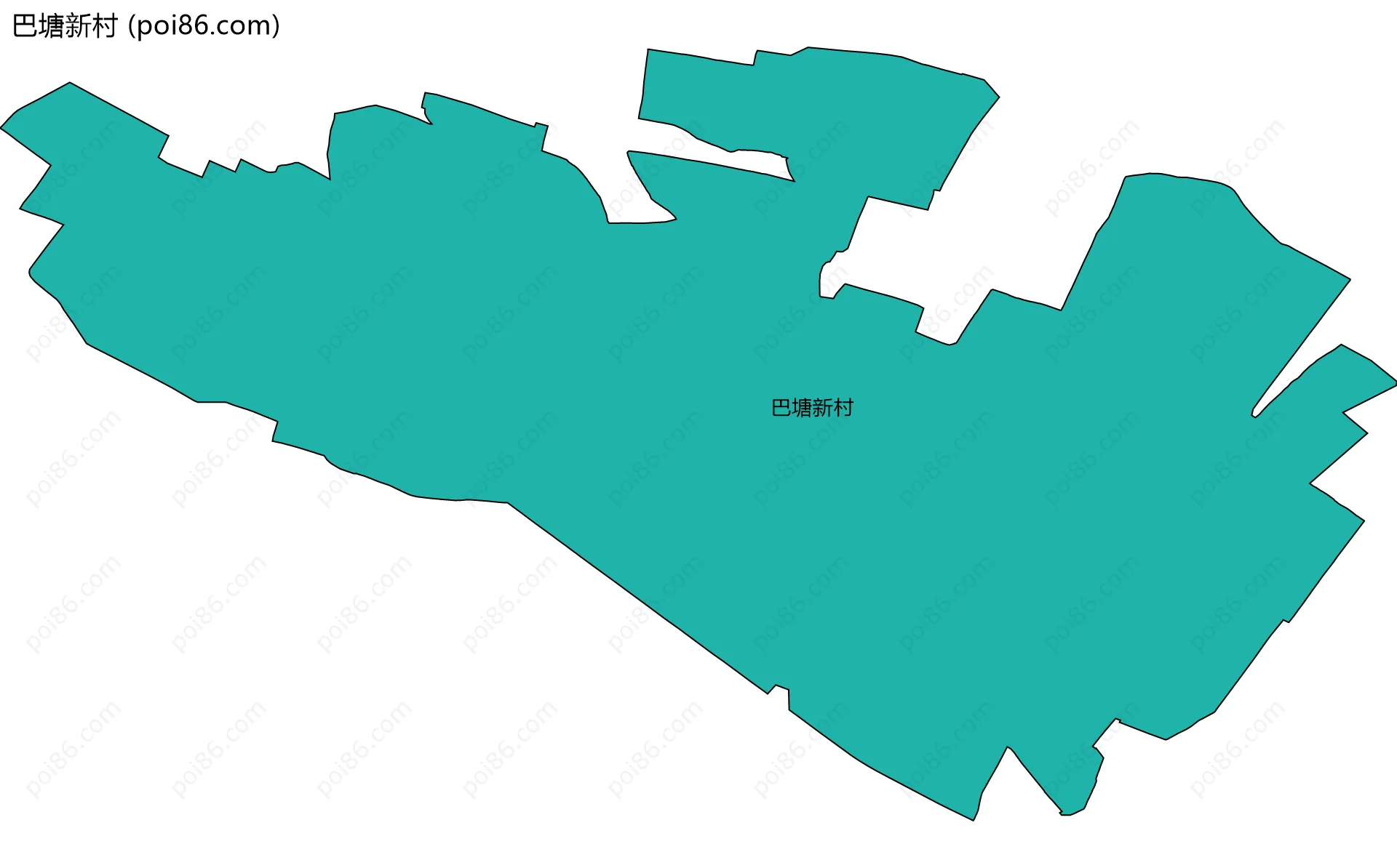 巴塘新村边界地图