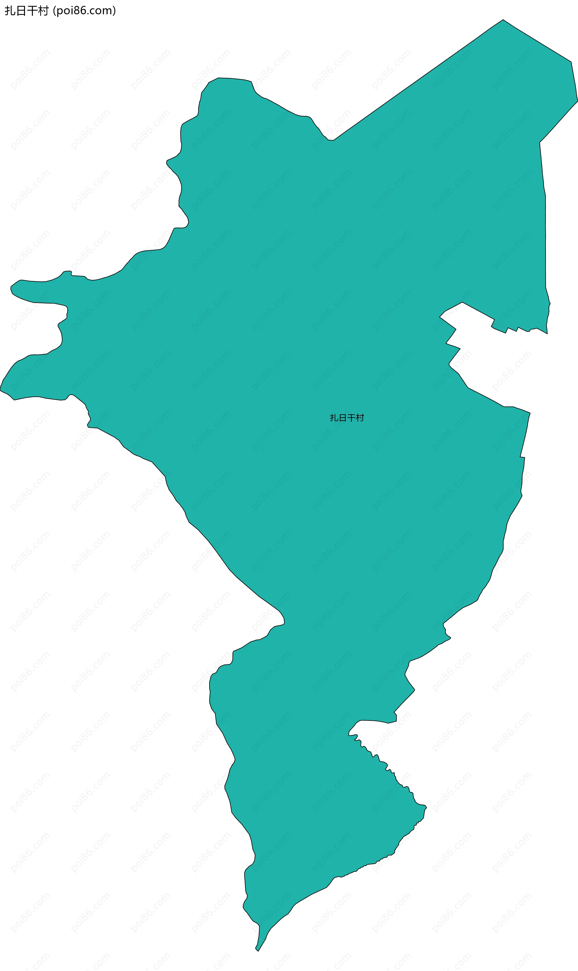 扎日干村边界地图